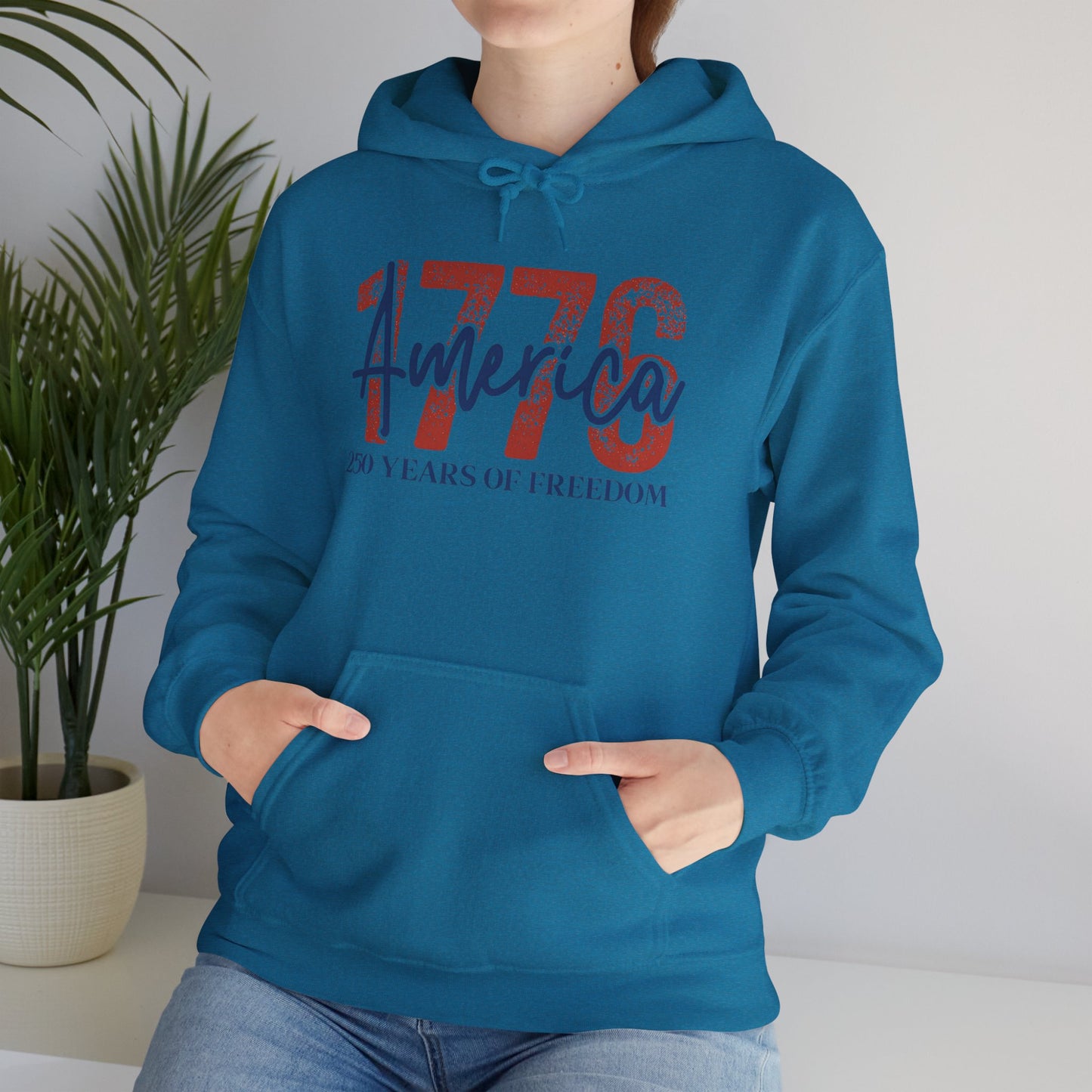 #250 1776 America: 250 Years of Freedom' Patriotic Independence Day Hoodie