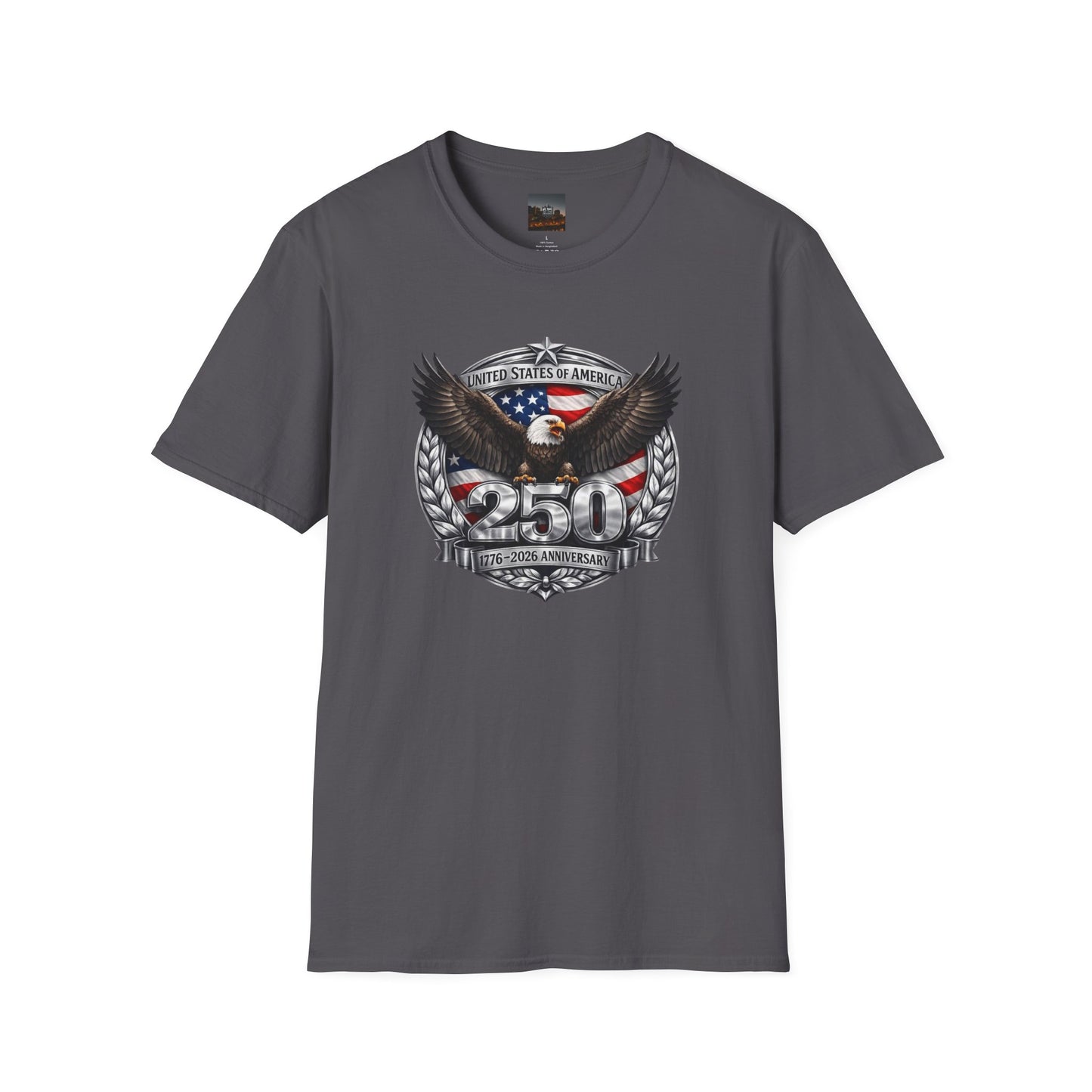 #250 Patriotic Bald Eagle 250 United States Emblem T-Shirt