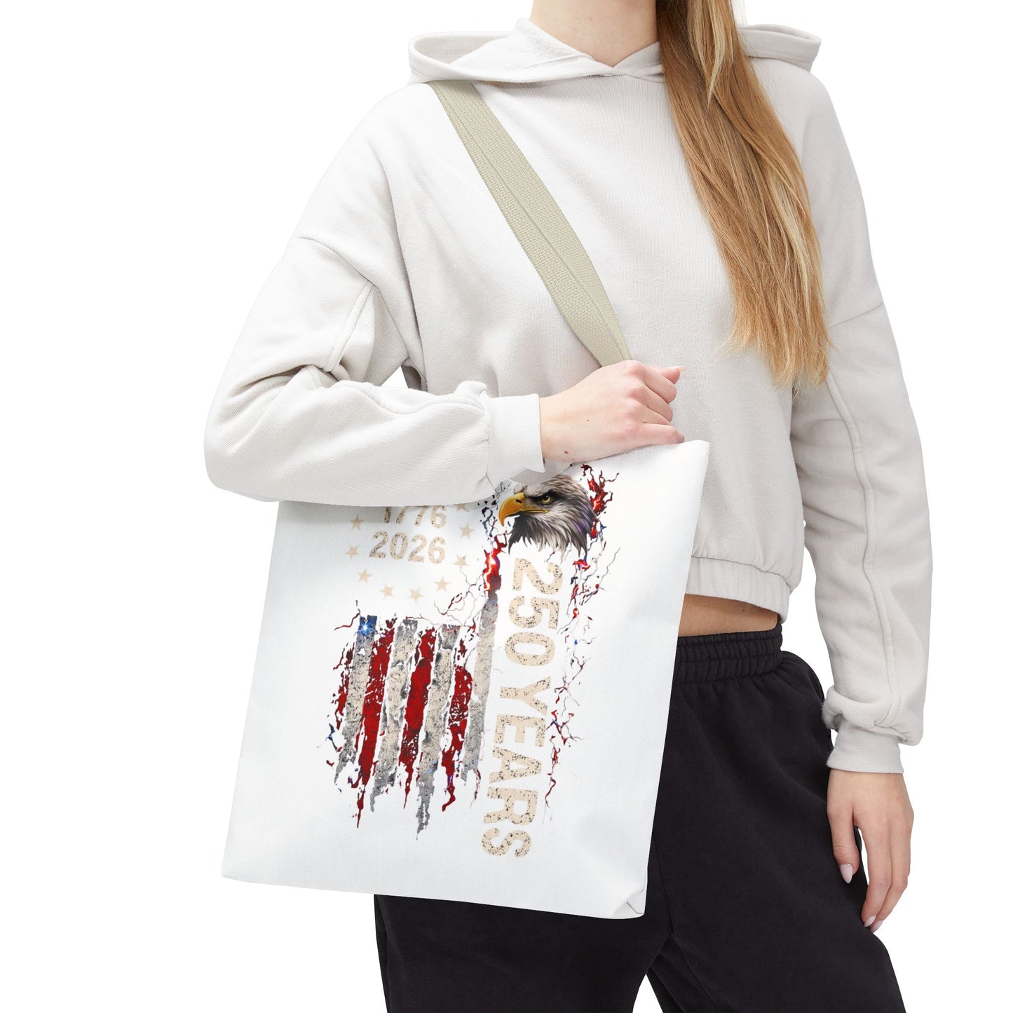 #250 1776-2026 250 Years USA Bicentennial Eagle Tote Bag