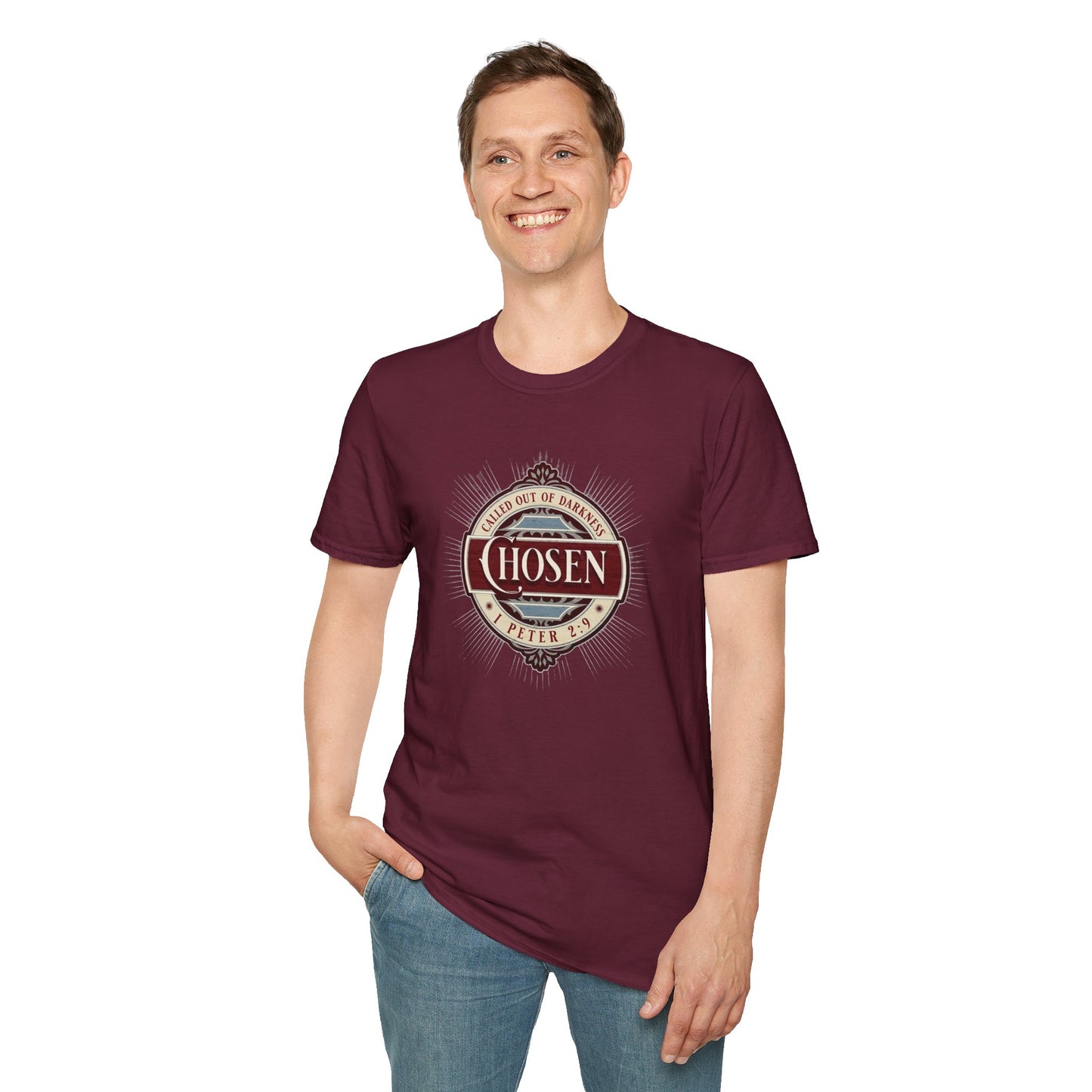 Chosen Graphic T-Shirt — "Called Out of Darkness" Faith Tee