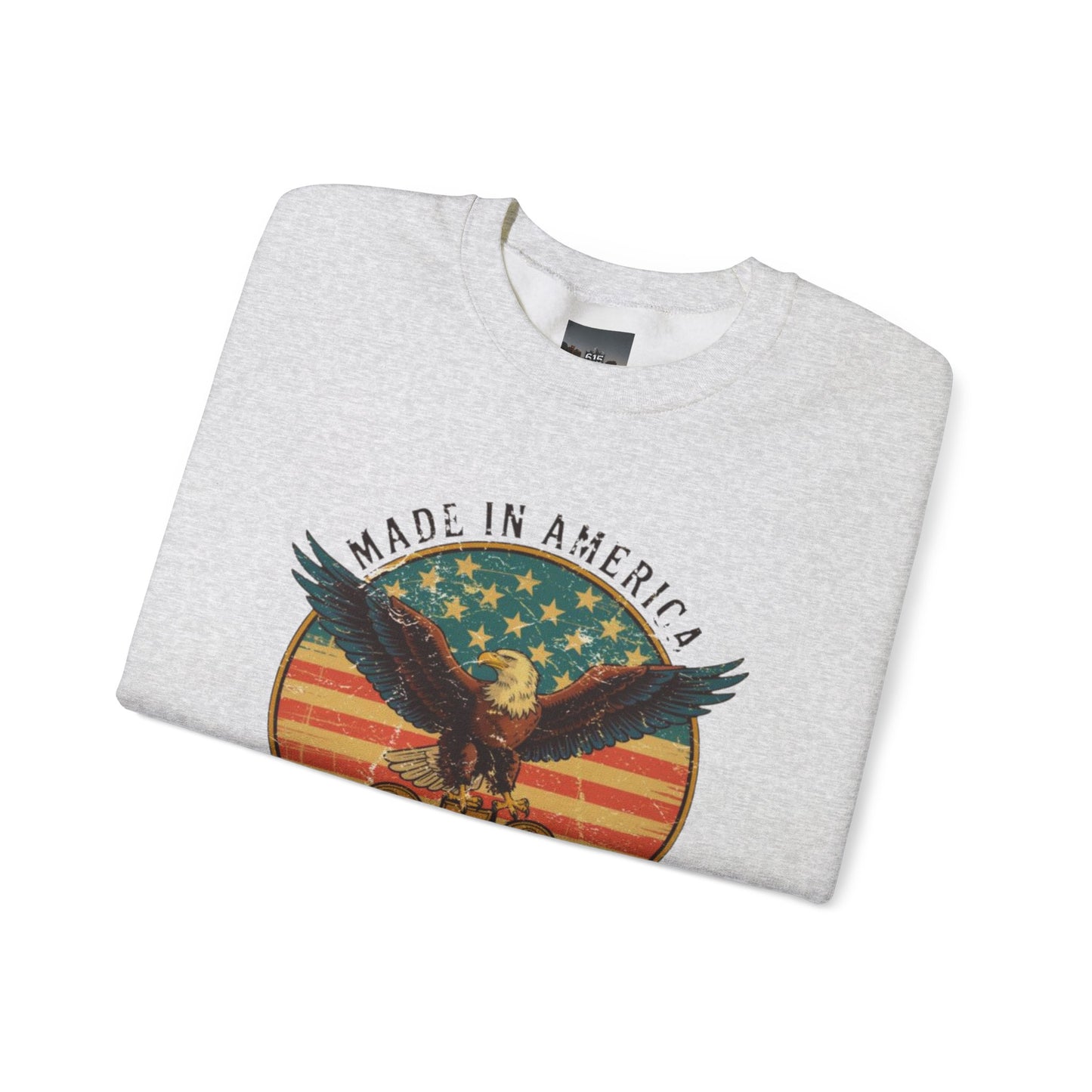 #250 Made in America Eagle 250th Anniversary Patriotic Crewneck Sweatshirt