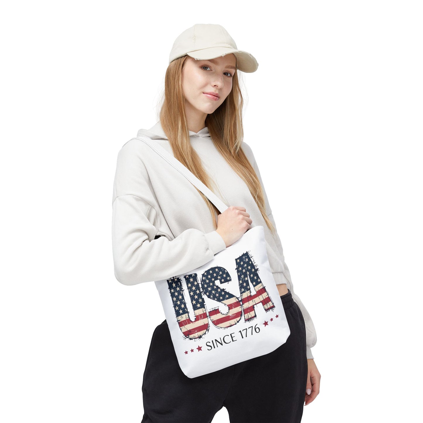 #250 USA Flag "USA Since 1776" Patriotic Tote Bag