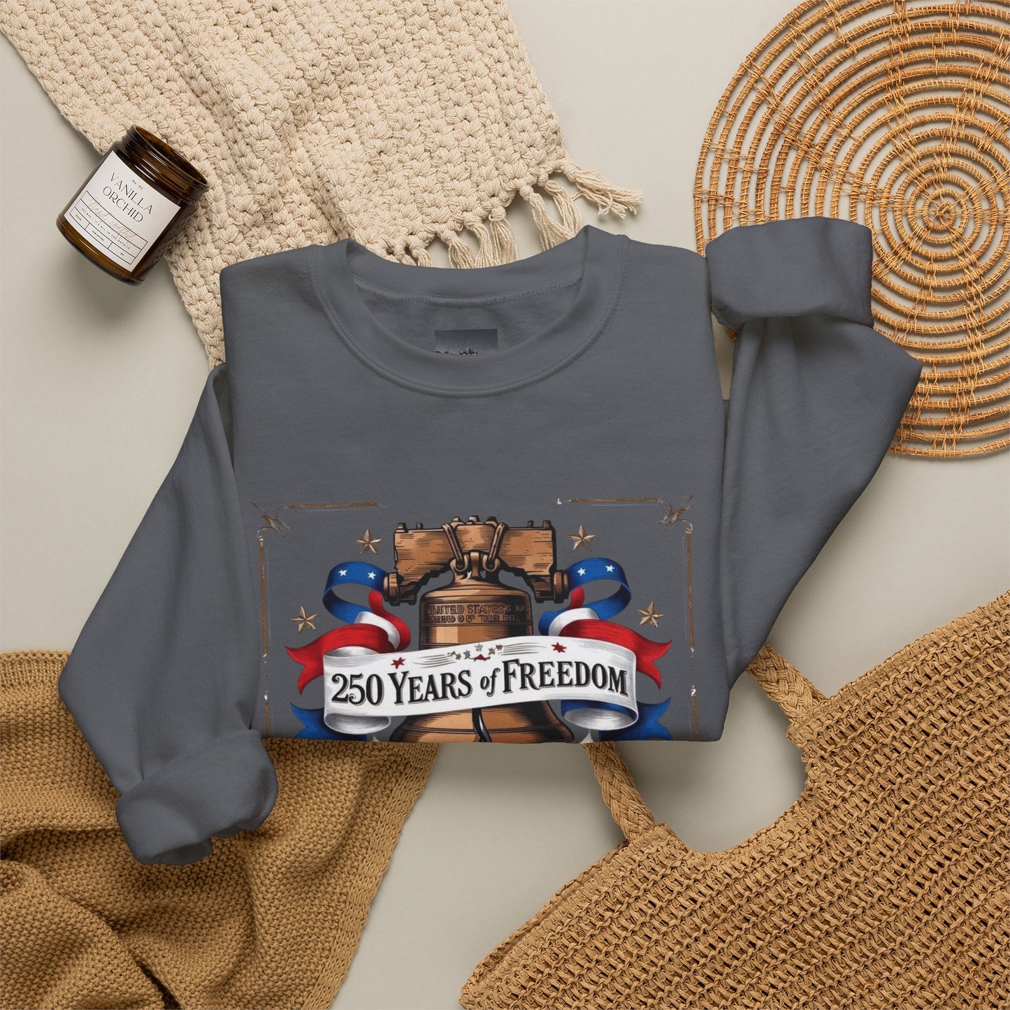 #250 250 Years of Freedom Liberty Bell Crewneck Sweatshirt