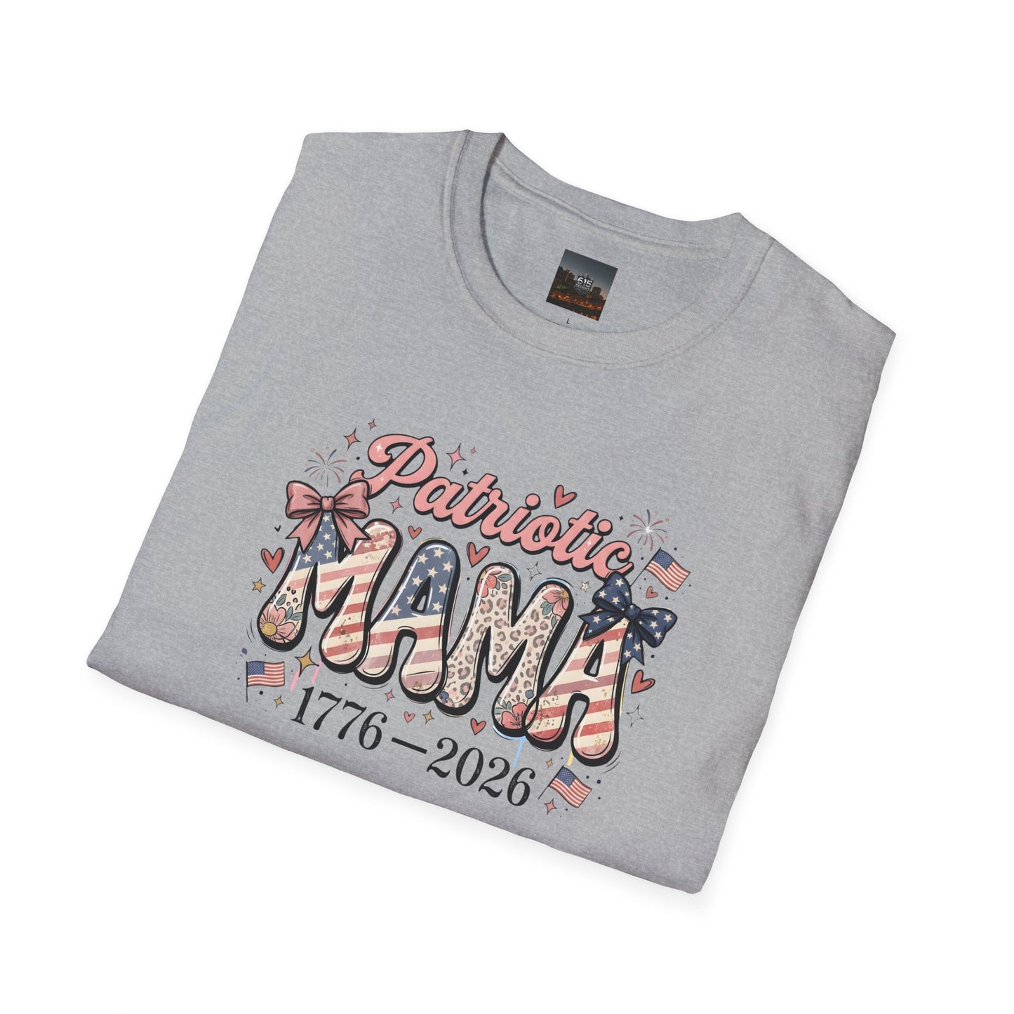 #250 Patriotic Mama 1776–2026 American Flag T-Shirt