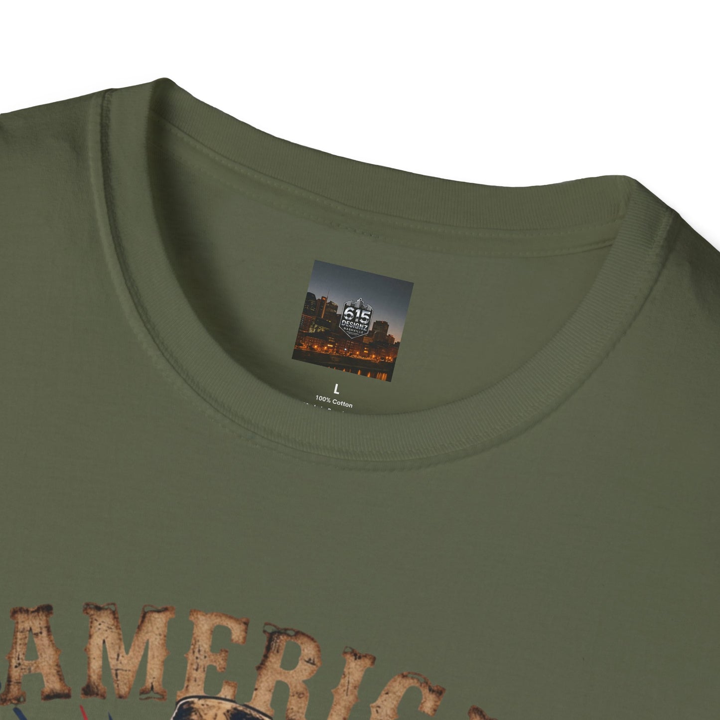 #250 America 250 Strong Patriotic Bull with American Flag T-Shirt