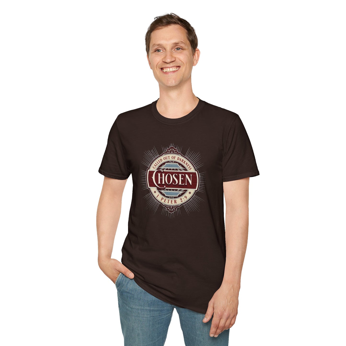 Chosen Graphic T-Shirt — "Called Out of Darkness" Faith Tee
