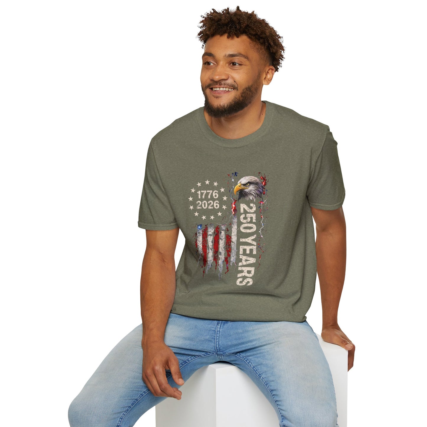 #250 1776-2026 250 Years USA Bicentennial Eagle T-Shirt