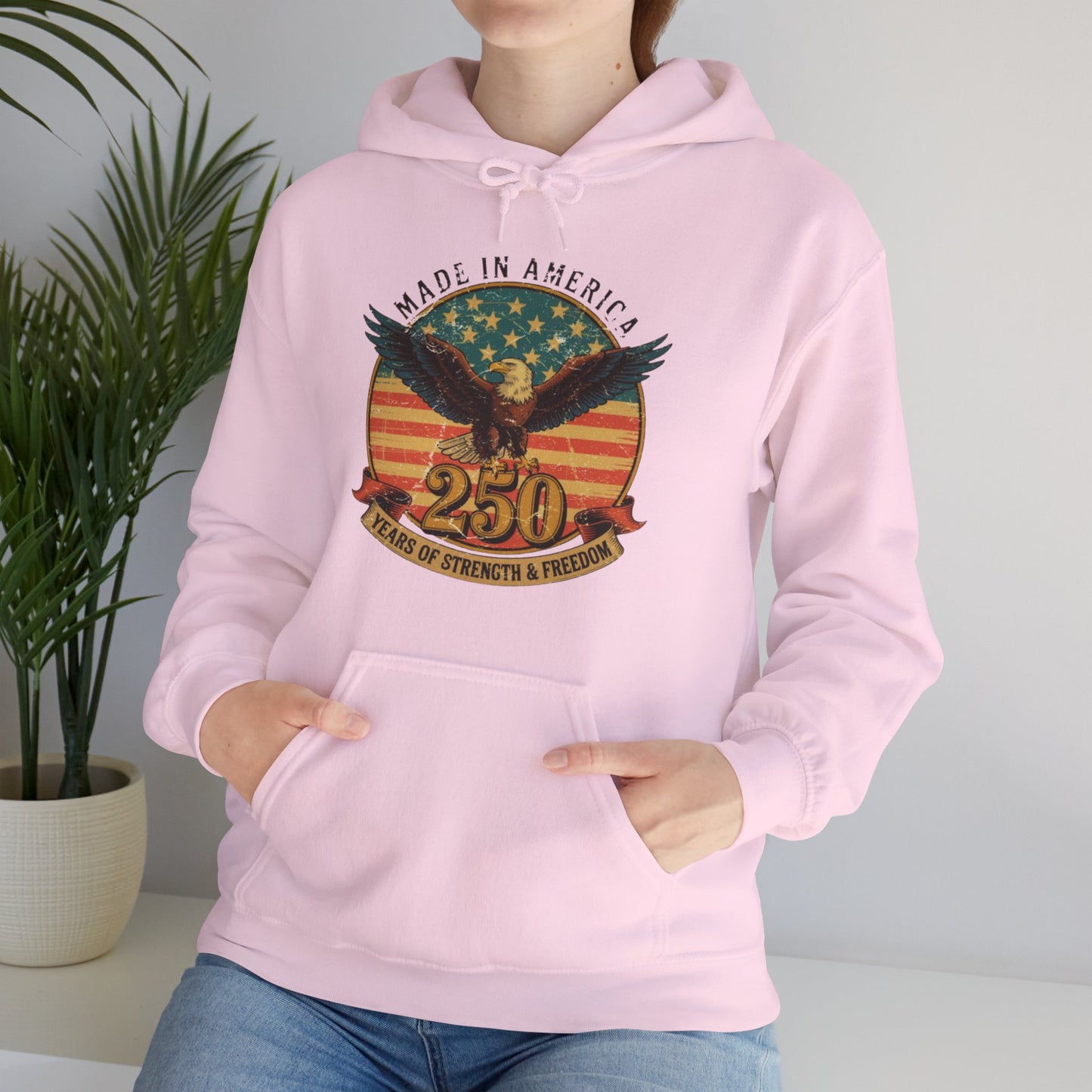 #250 Made in America Eagle 250th Anniversary Patriotic Hoodie