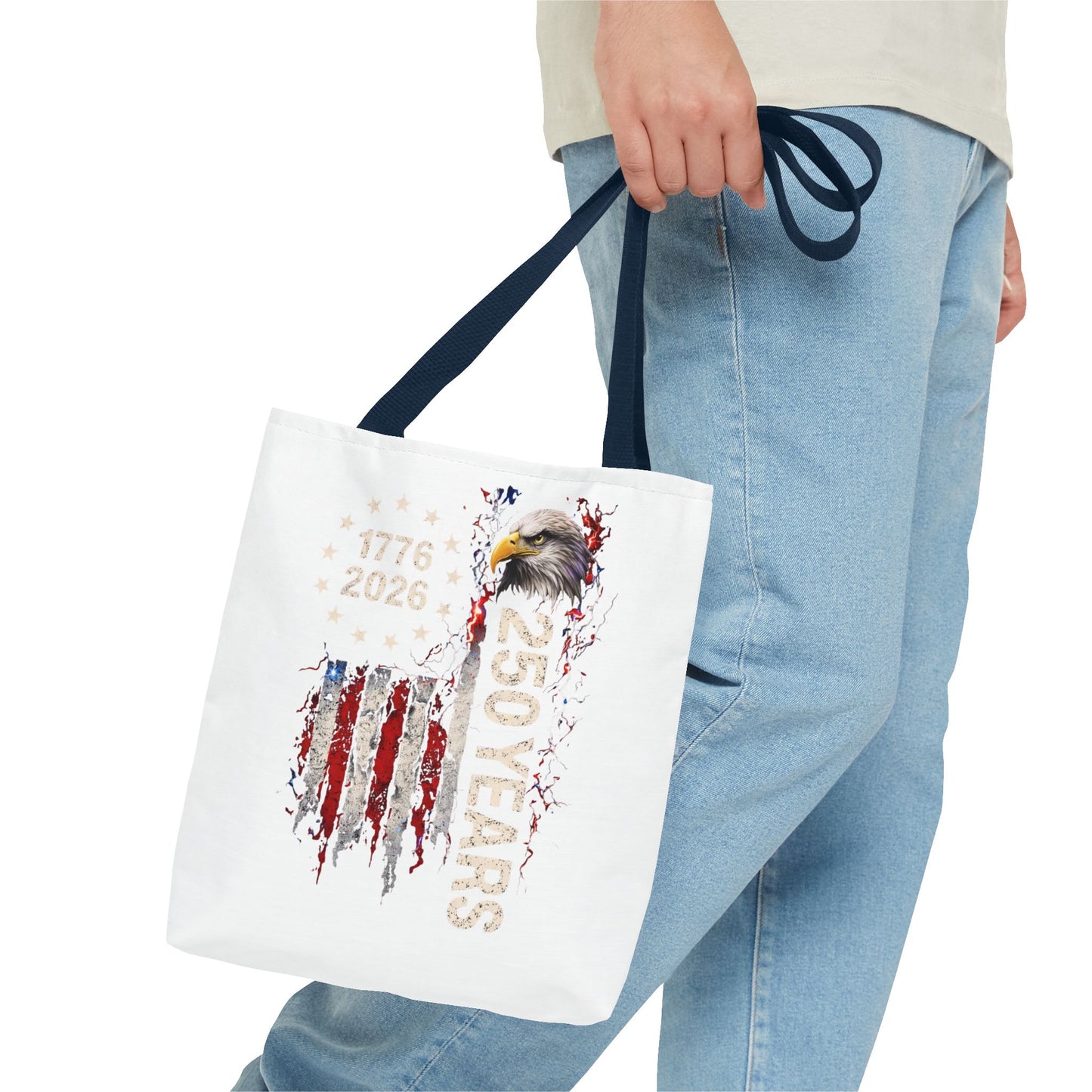 #250 1776-2026 250 Years USA Bicentennial Eagle Tote Bag