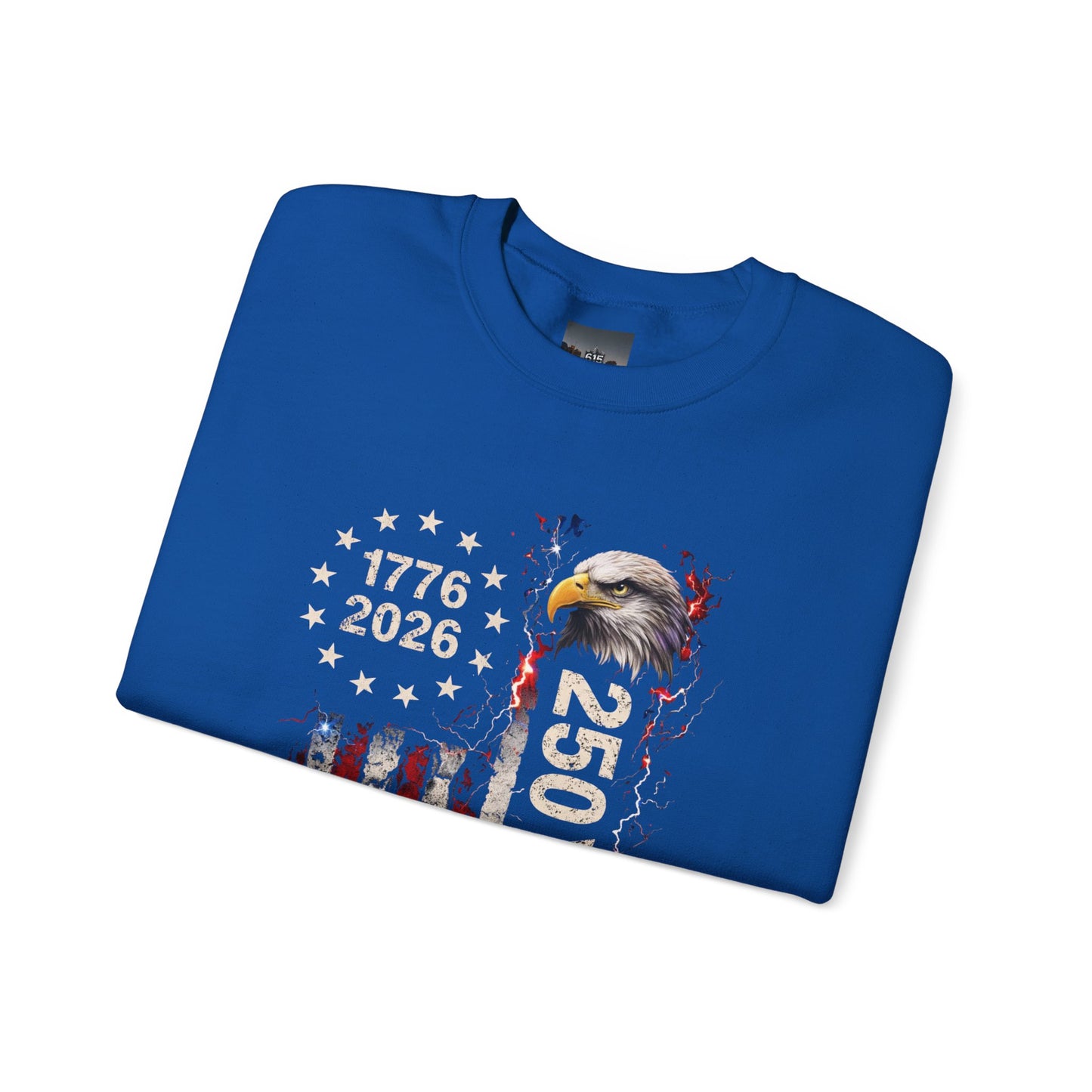 #250 1776-2026 250 Years USA Bicentennial Eagle Crewneck Sweatshirt