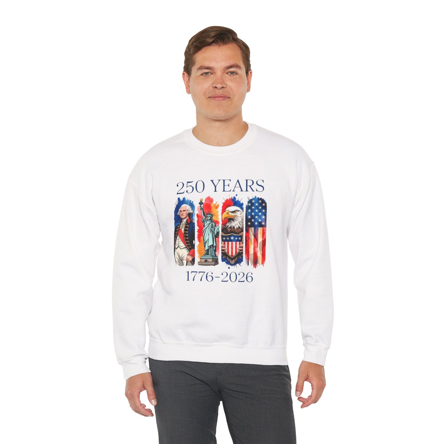 #250 250 Years American History Celebration 1776–2026 Patriotic Crewneck Sweatshirt