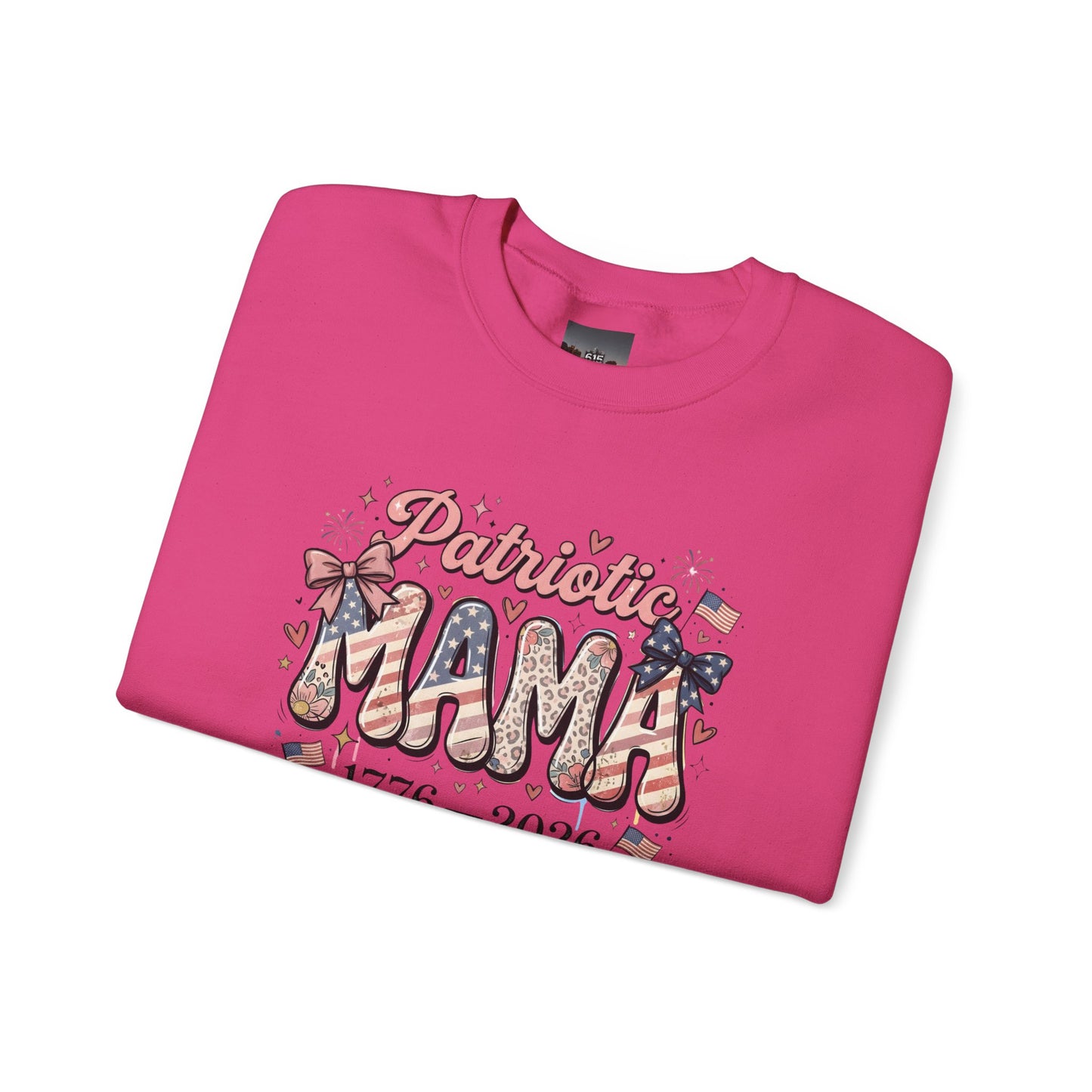 #250 Patriotic Mama 1776–2026 American Flag Sweatshirt
