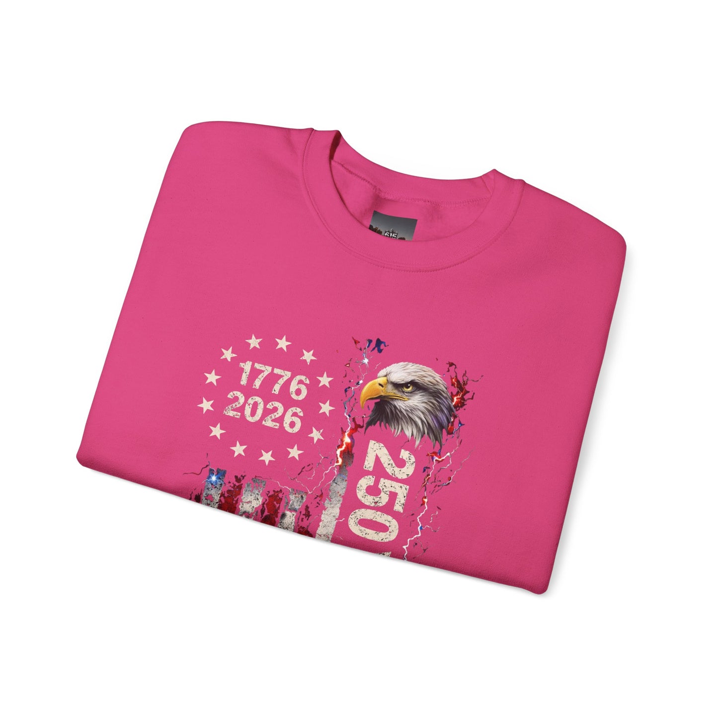 #250 1776-2026 250 Years USA Bicentennial Eagle Crewneck Sweatshirt