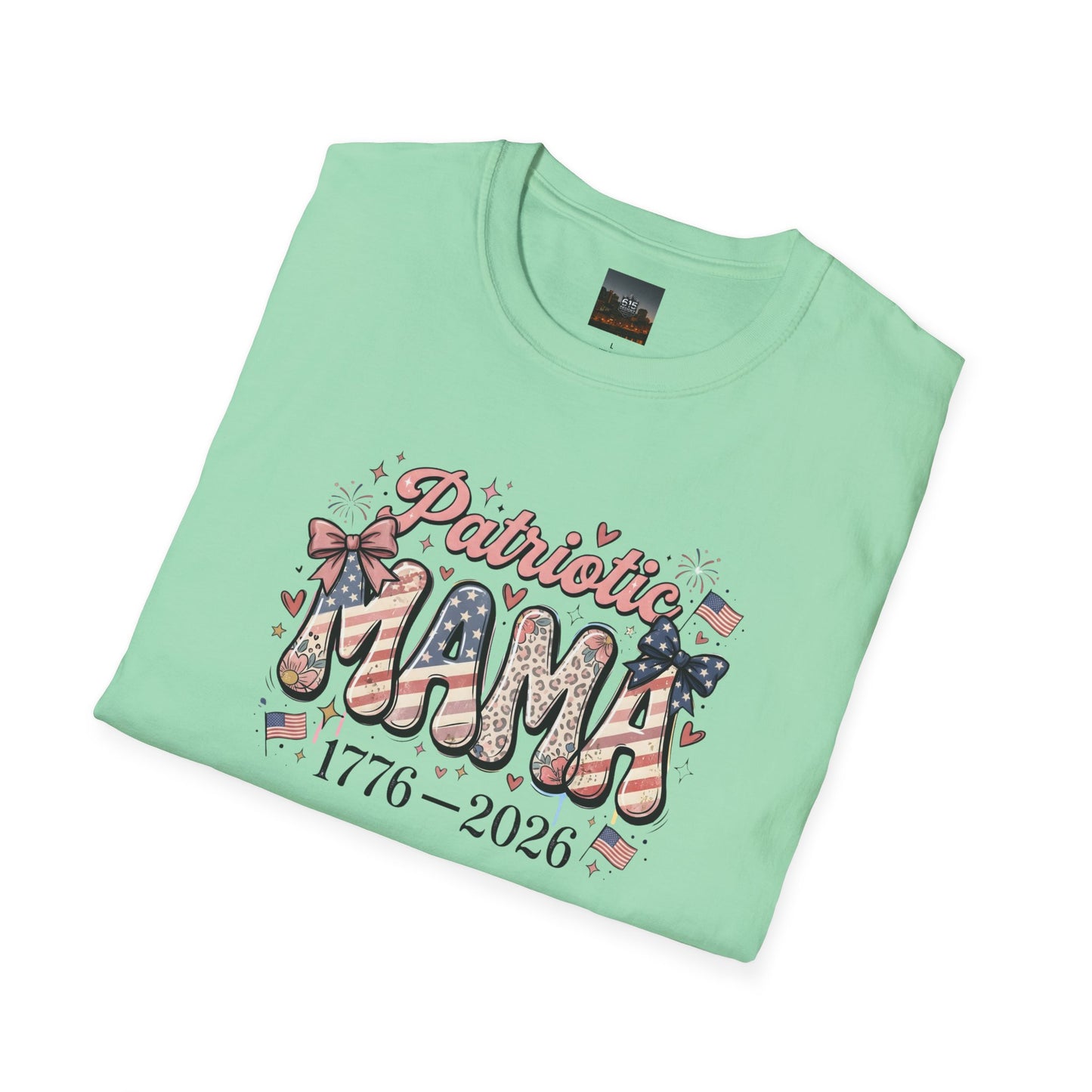 #250 Patriotic Mama 1776–2026 American Flag T-Shirt