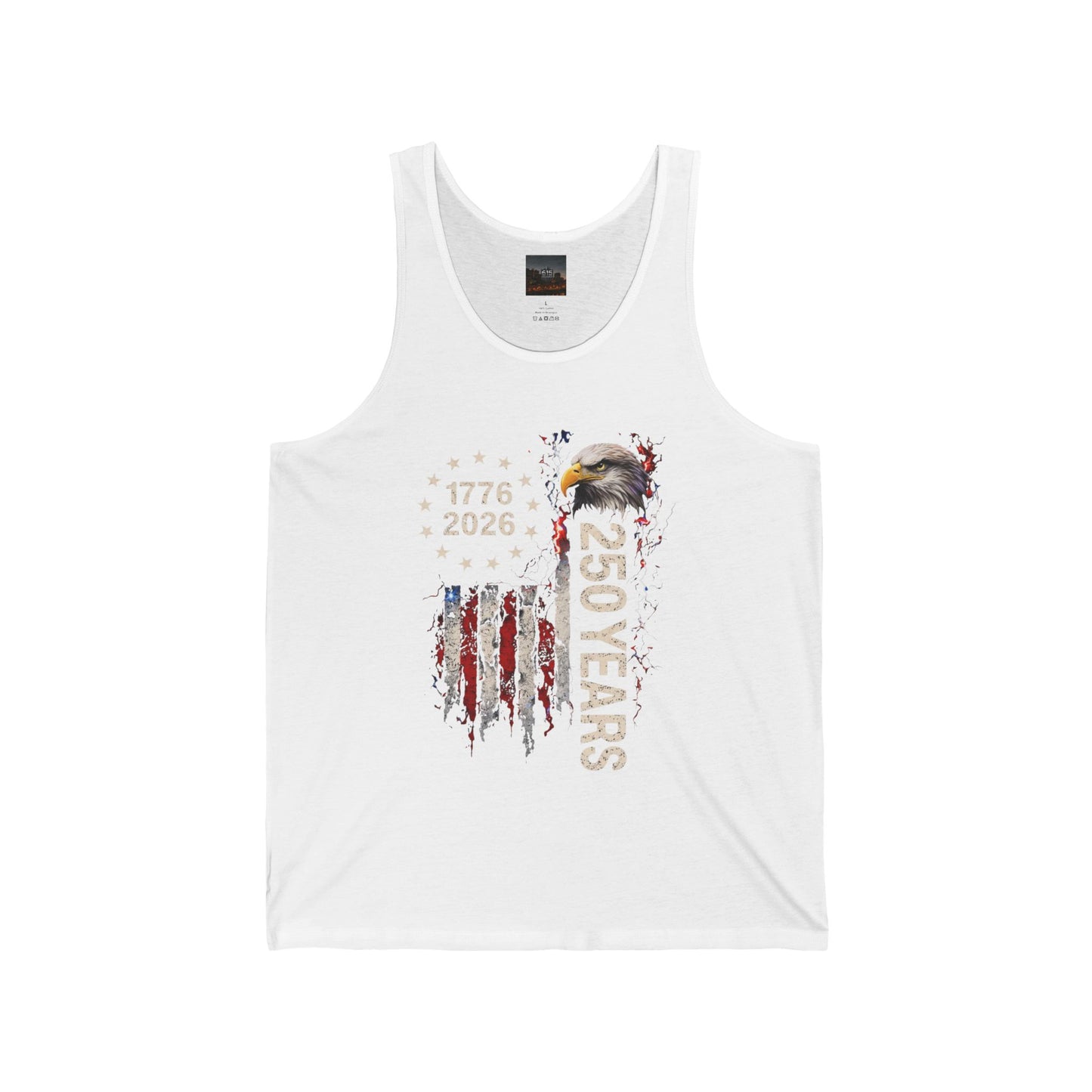 #250 1776-2026 250 Years USA Bicentennial Eagle Jersey Tank Top