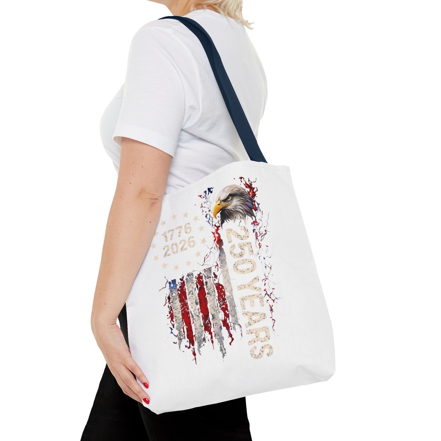 #250 1776-2026 250 Years USA Bicentennial Eagle Tote Bag