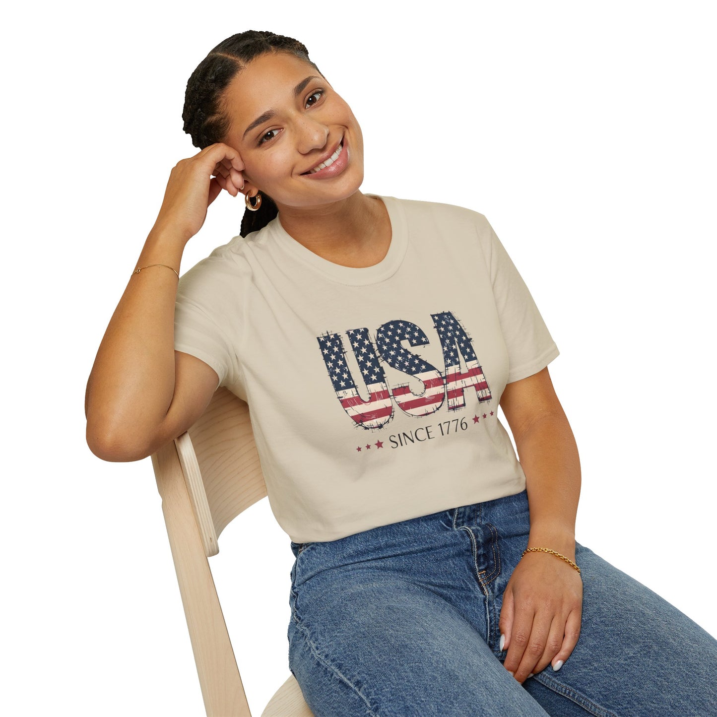 #250 USA Flag "USA Since 1776" Patriotic T-Shirt