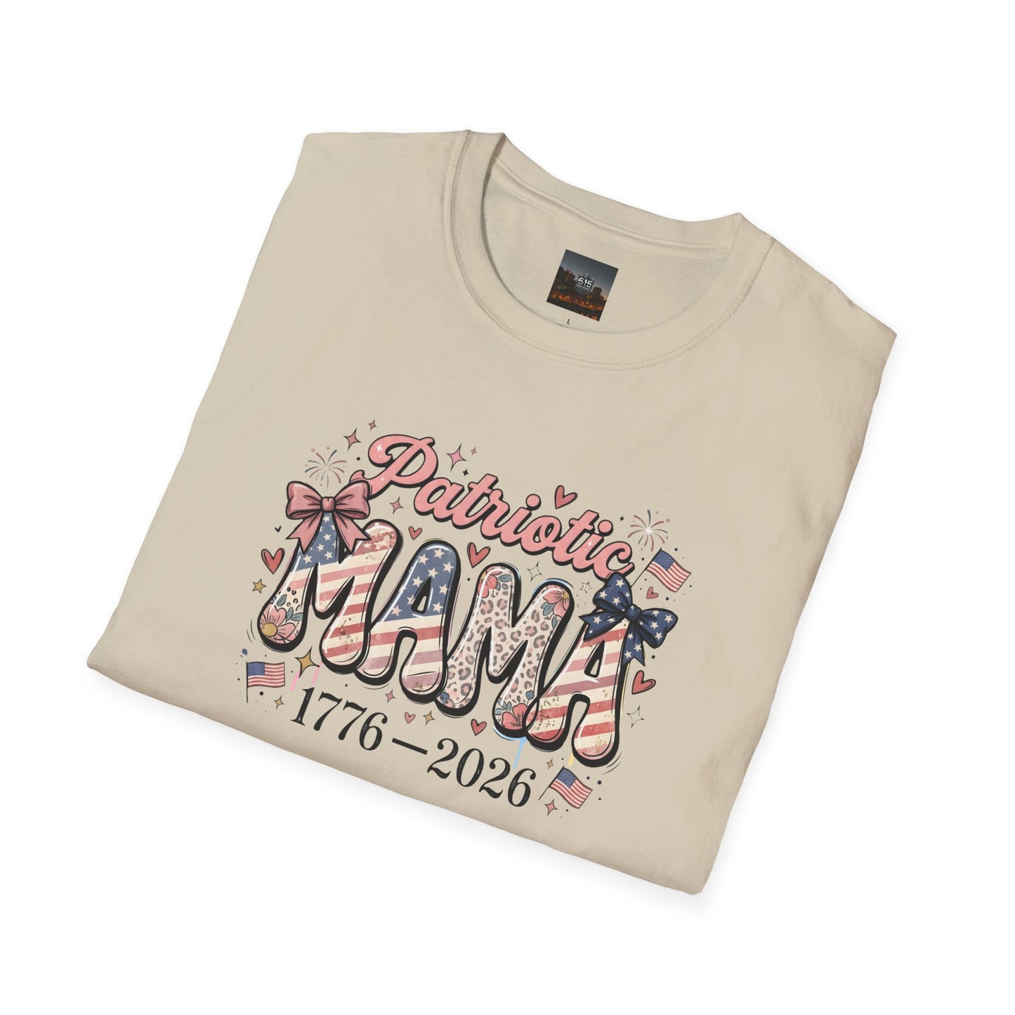 #250 Patriotic Mama 1776–2026 American Flag T-Shirt