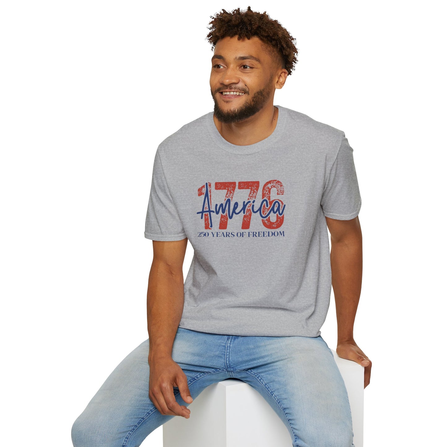 #250 1776 America: 250 Years of Freedom' Patriotic Independence Day Soft-Style Tee