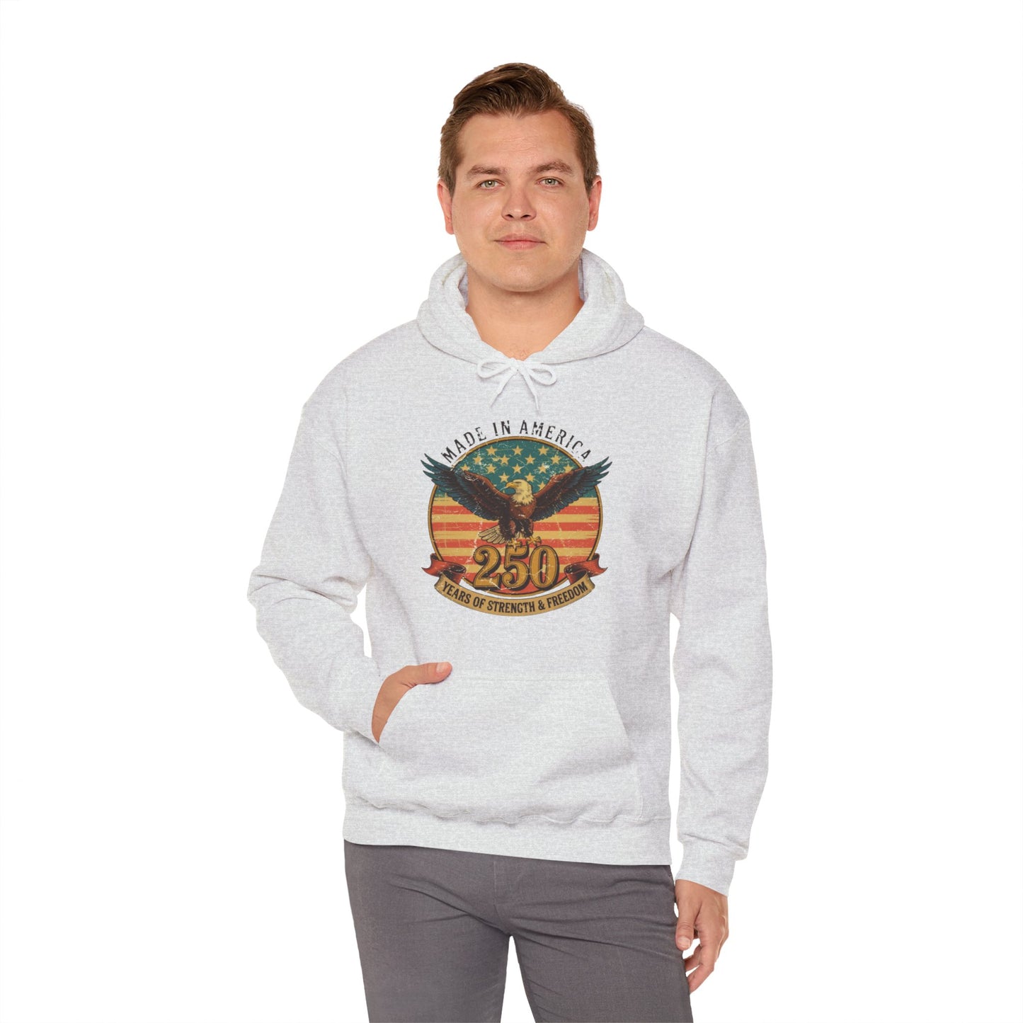 #250 Made in America Eagle 250th Anniversary Patriotic Hoodie
