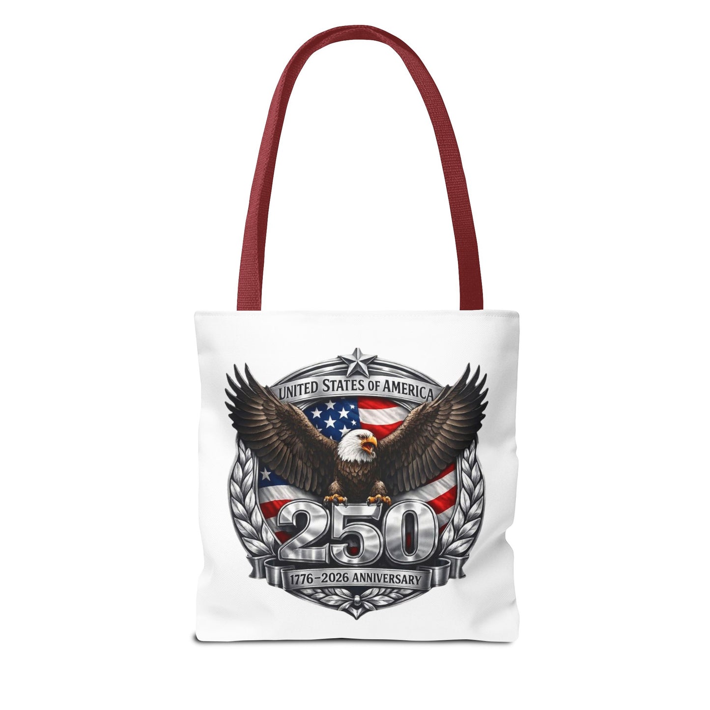 #250 Patriotic Bald Eagle 250 United States Emblem Tote Bag