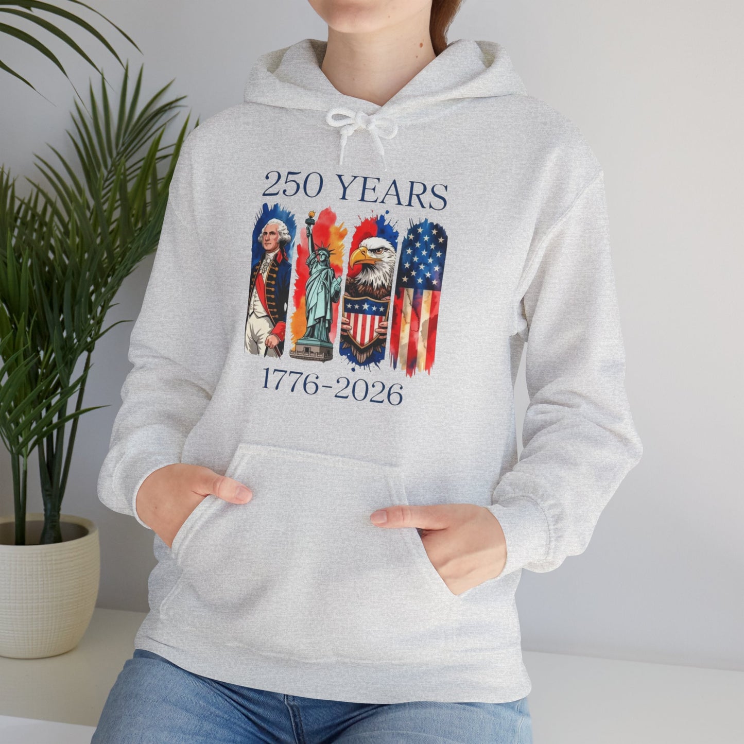 #250 250 Years American History Celebration 1776–2026 Patriotic Hoodie