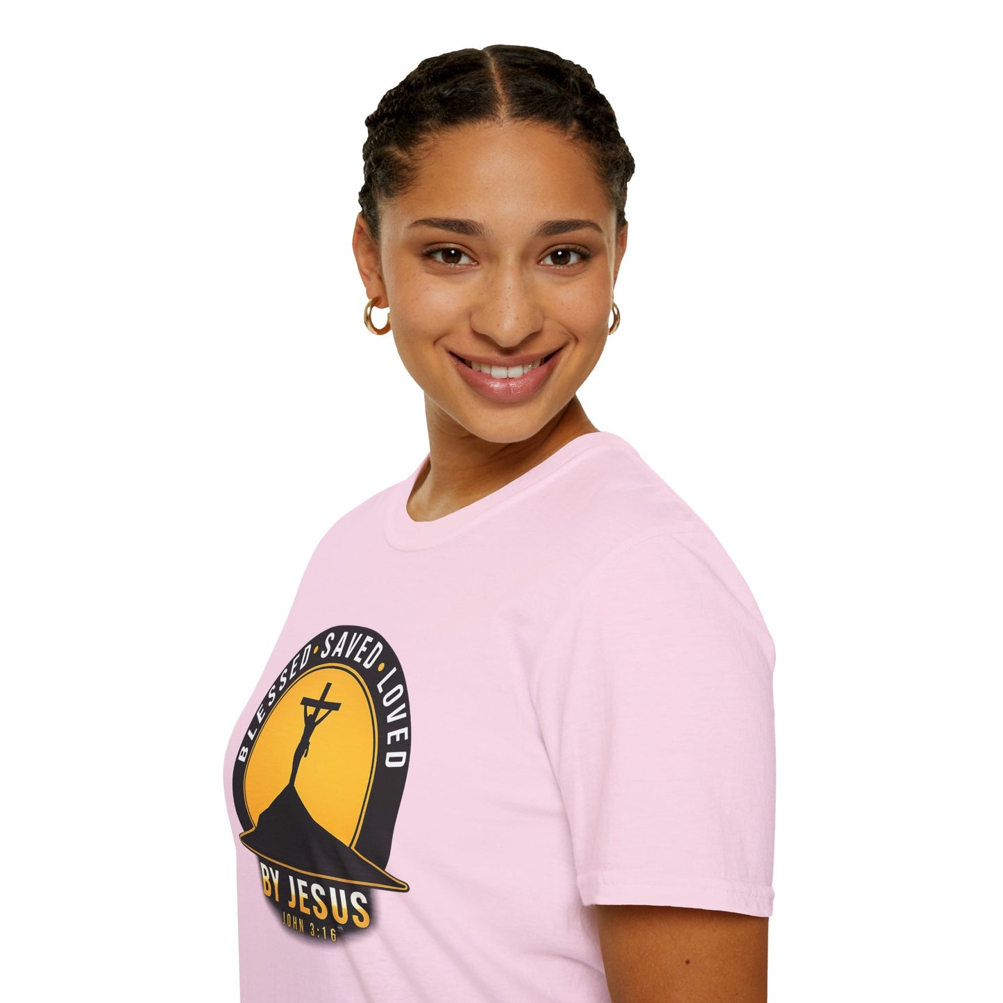 Blessed • Saved • Loved by Jesus T-Shirt — Christian Faith Tee