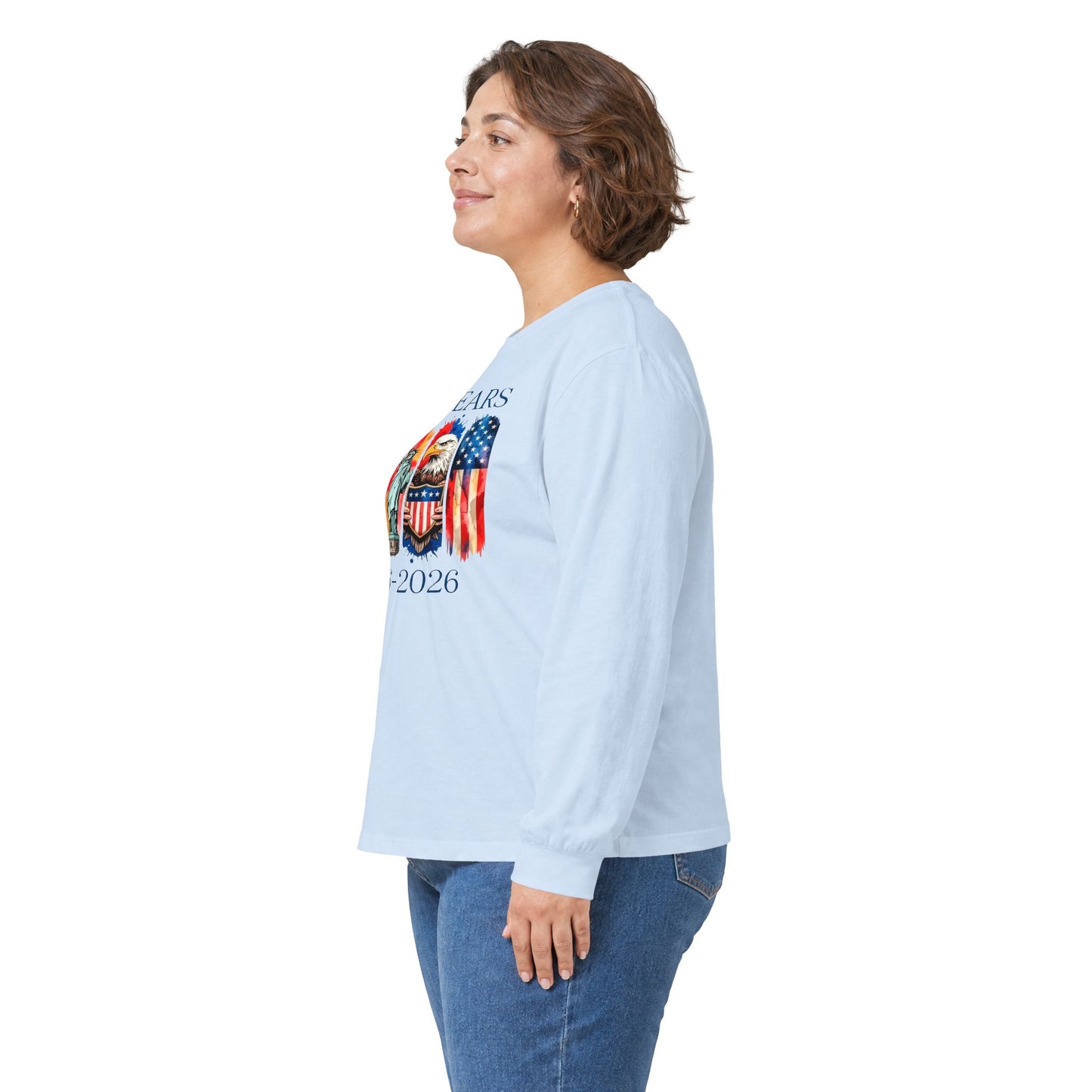 #250 250 Years American History Celebration 1776–2026 Patriotic Long Sleeve Tee