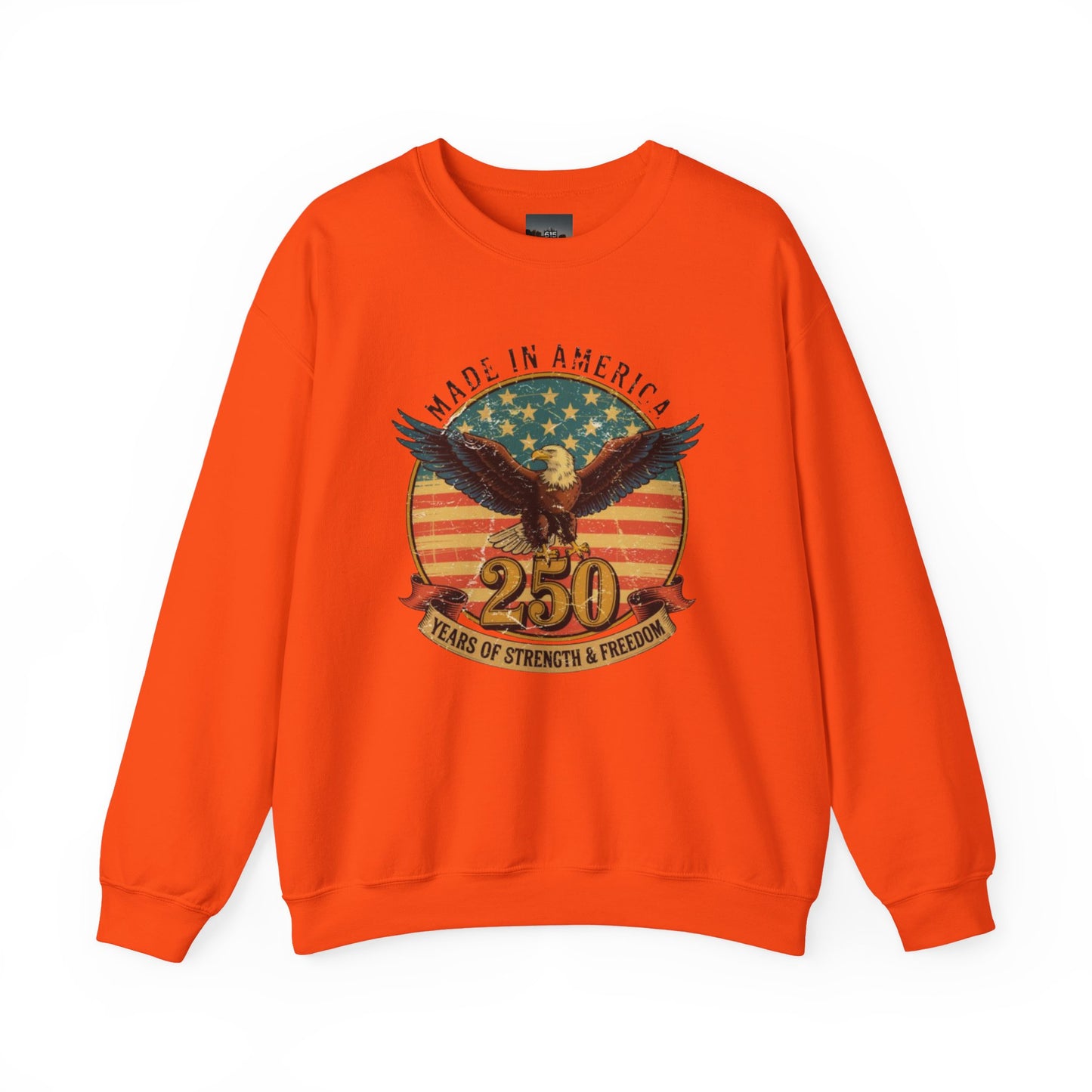 #250 Made in America Eagle 250th Anniversary Patriotic Crewneck Sweatshirt