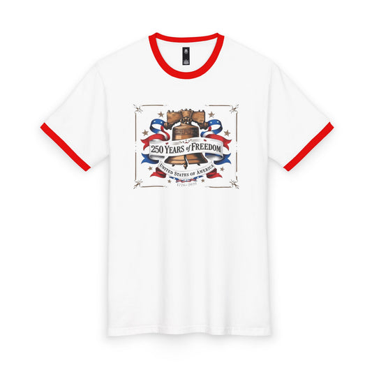 #250 250 Years of Freedom Liberty Bell Ringer Tee