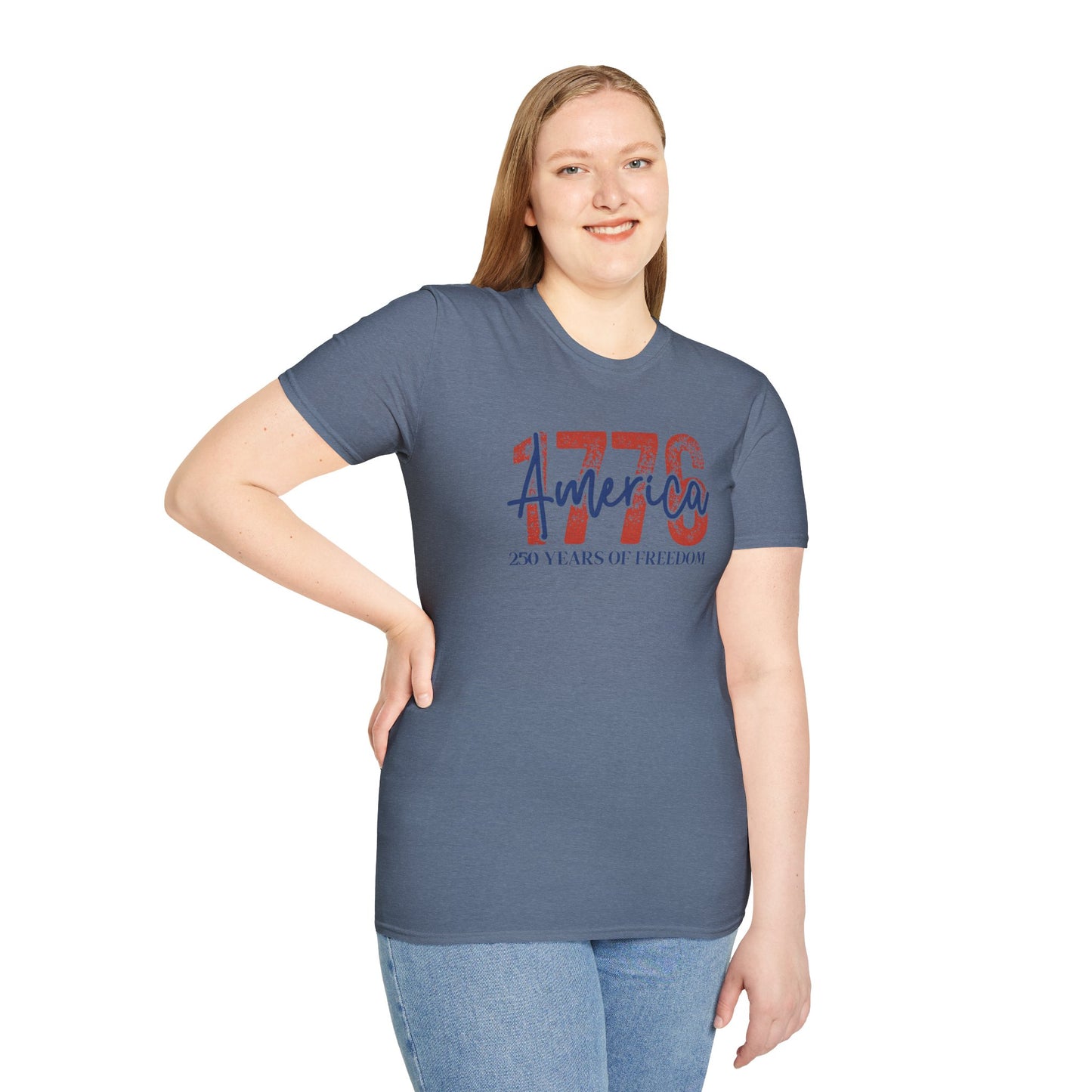 #250 1776 America: 250 Years of Freedom' Patriotic Independence Day Soft-Style Tee