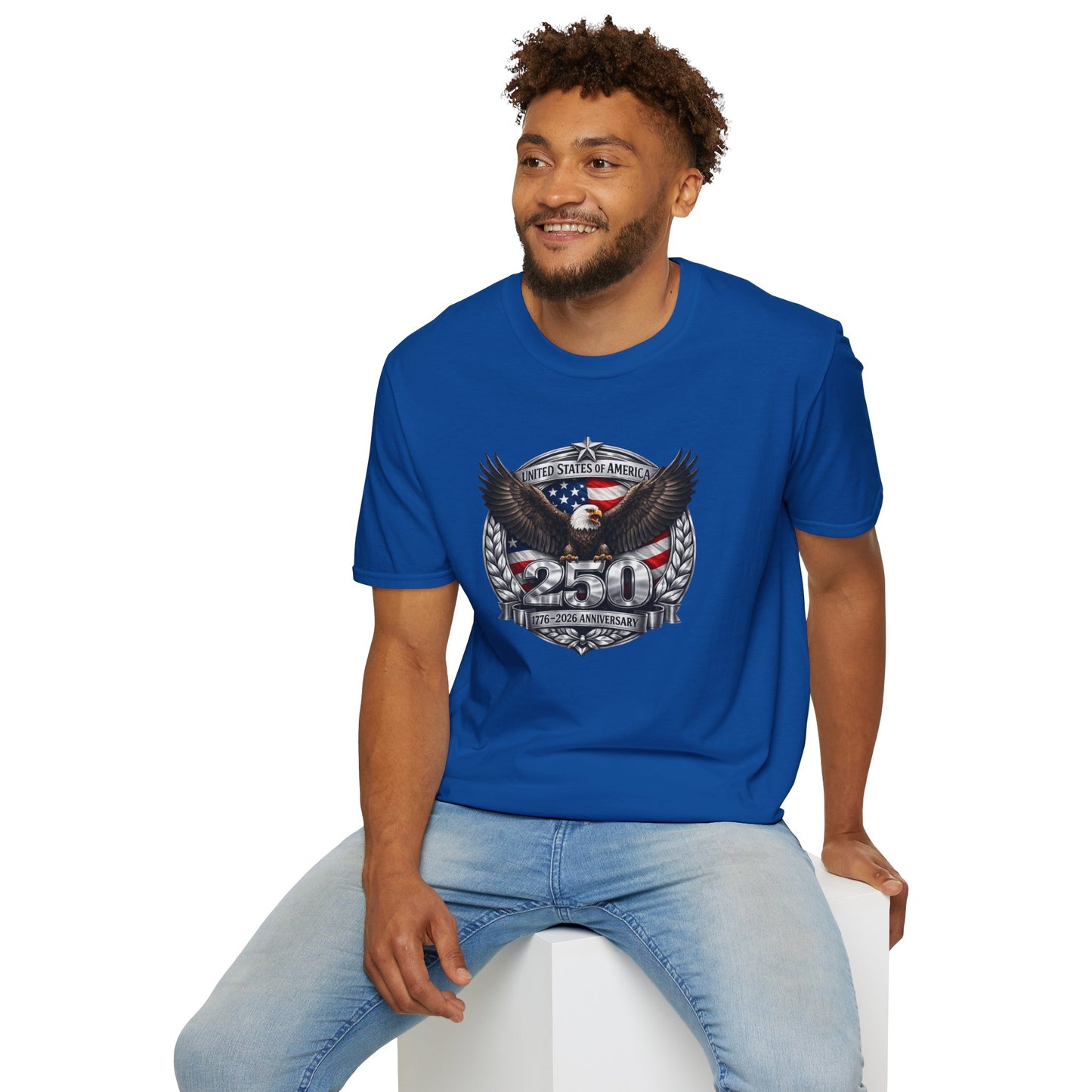 #250 Patriotic Bald Eagle 250 United States Emblem T-Shirt