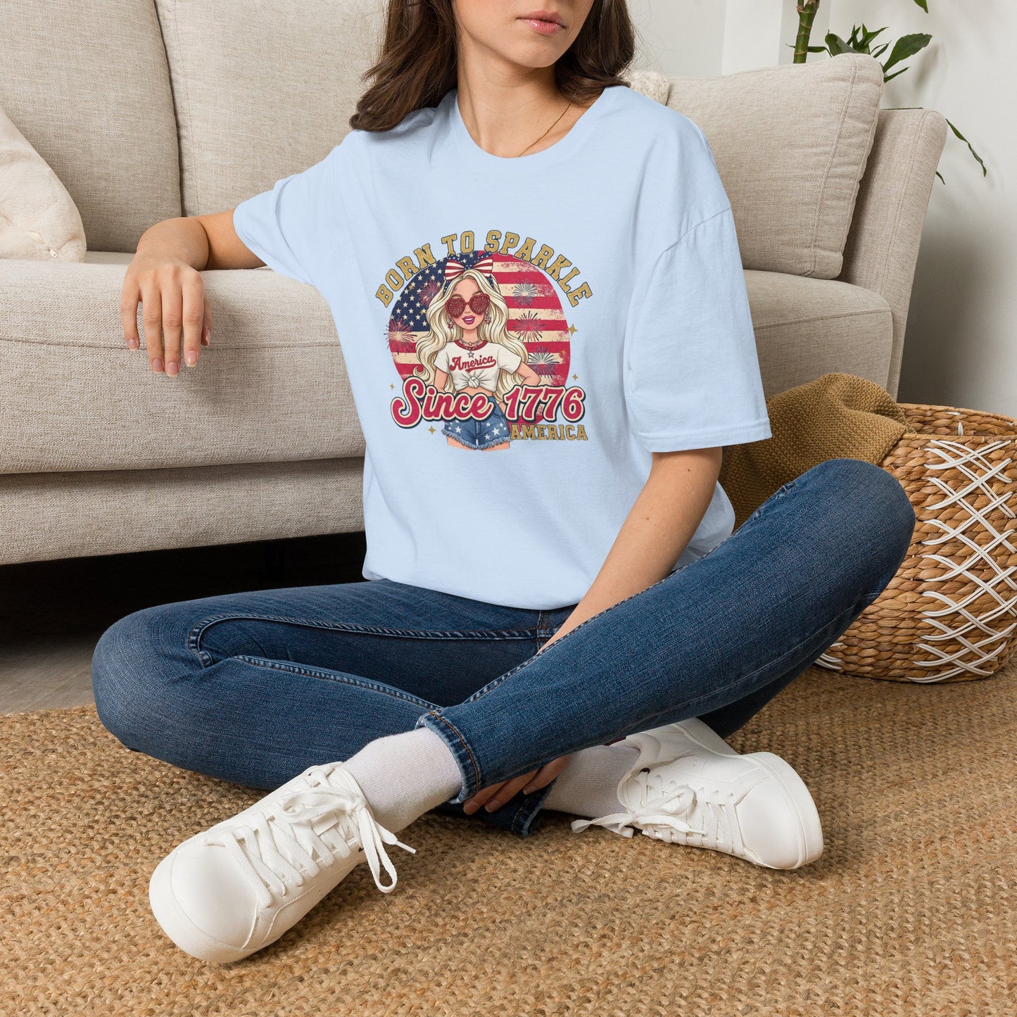 #250 "Born to Sparkle Since 1776" Patriotic T-Shirt