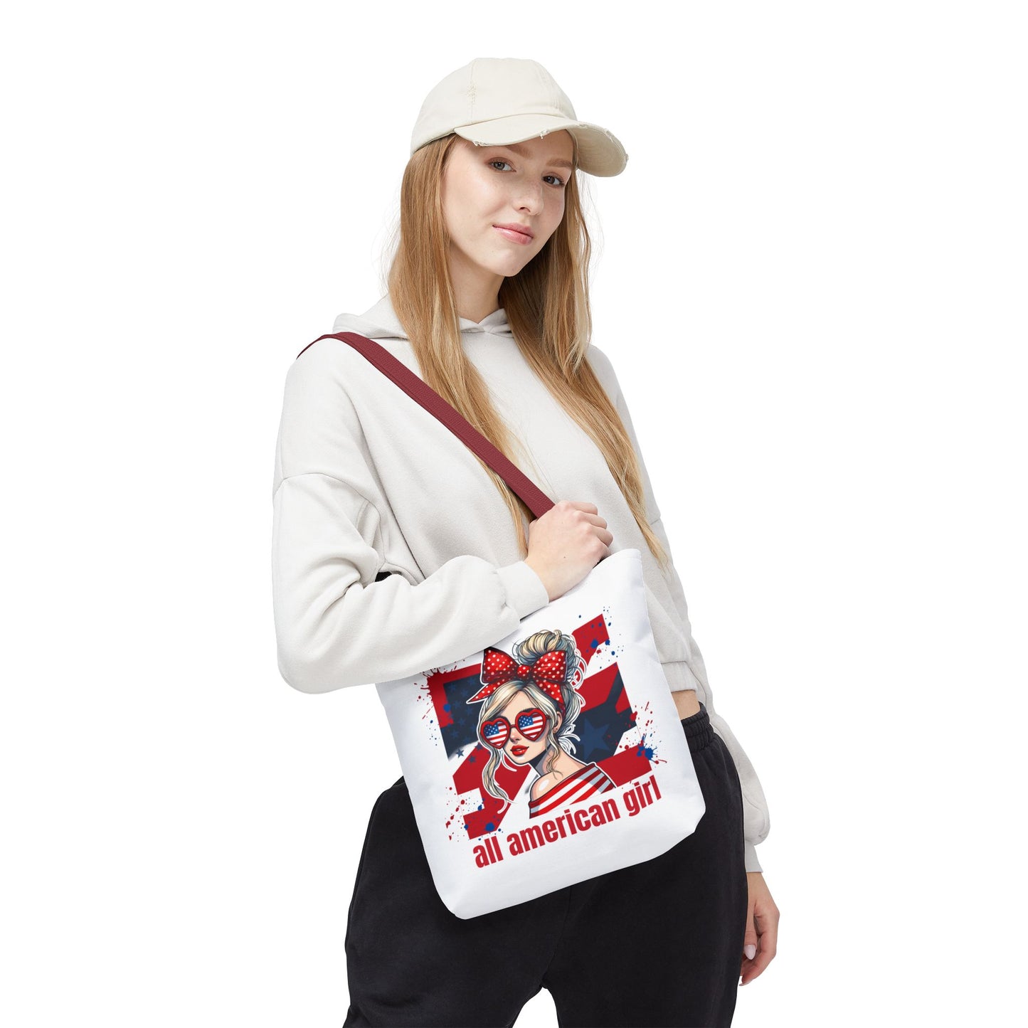 #250 All American Girl Patriotic Tote Bag