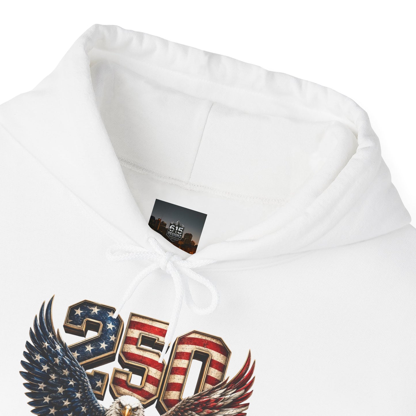 #250 250 Years of Freedom Eagle Patriotic American Flag Anniversary (1776–2026) Patriotic Hoodie