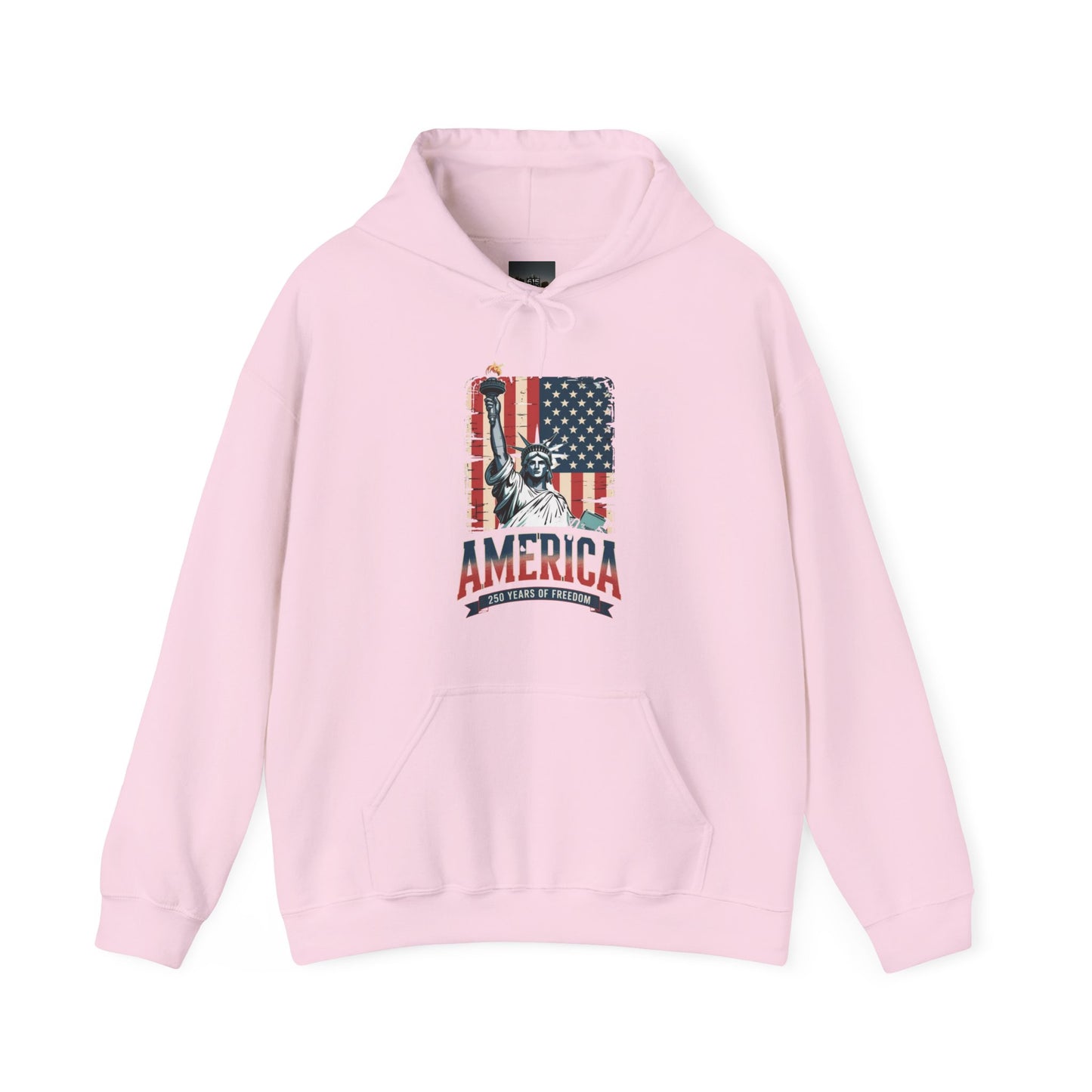#250 Statue of Liberty American Flag 'America' Patriotic Independence Day Hoodie