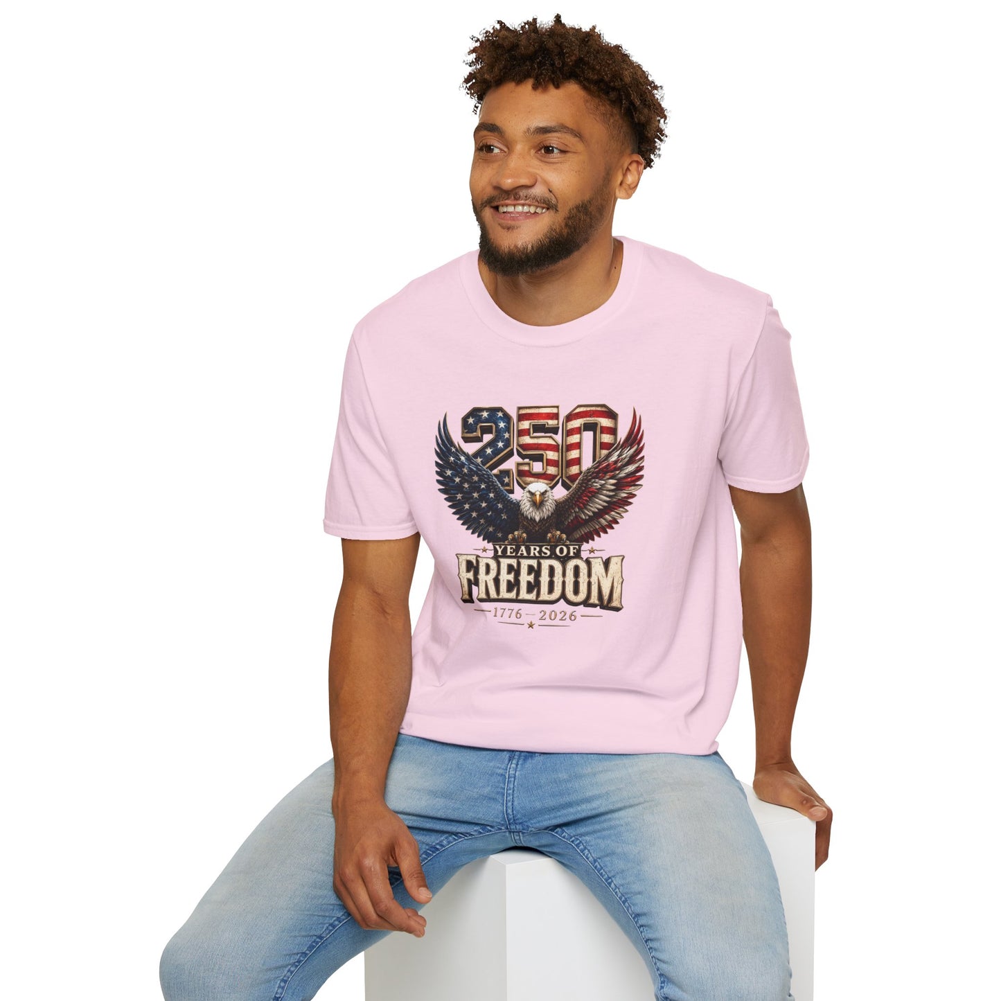 #250 250 Years of Freedom Eagle Patriotic American Flag Anniversary (1776–2026) T-Shirt