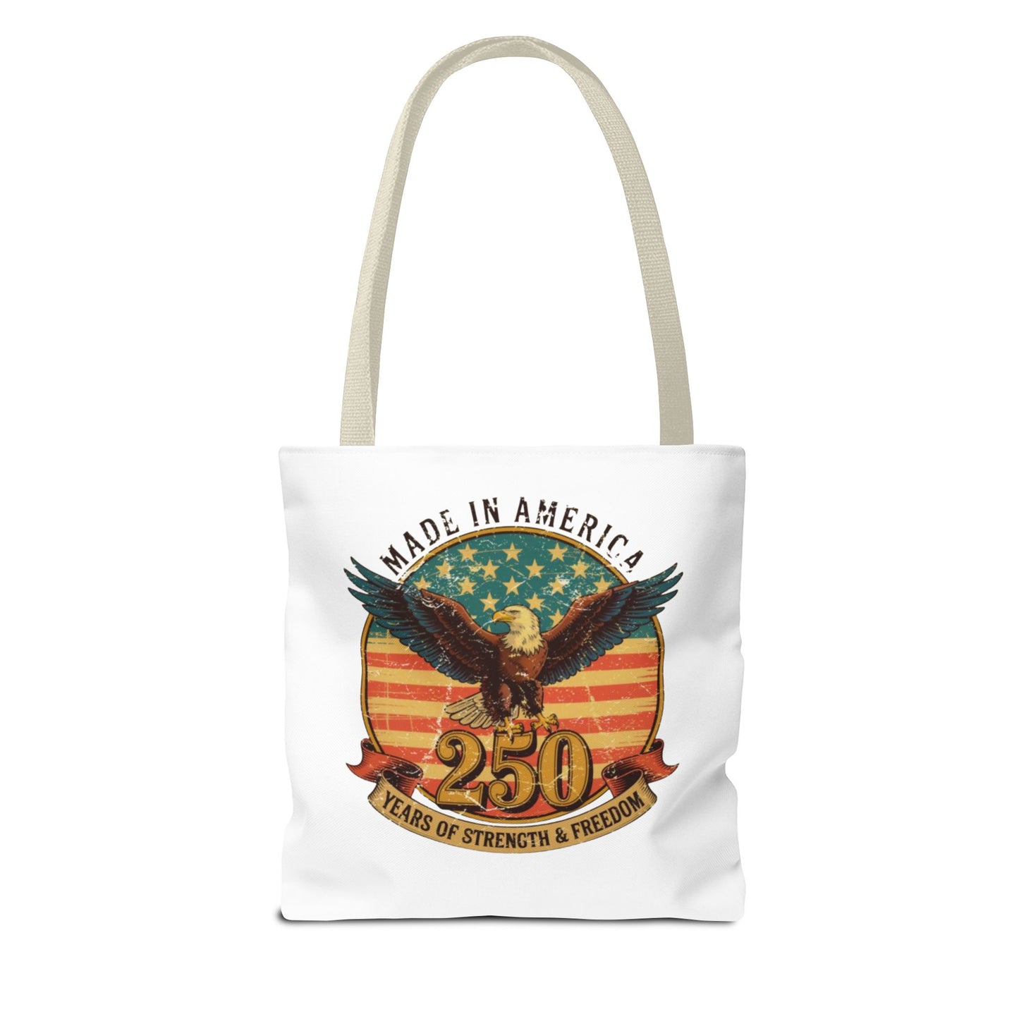 #250 Made in America Eagle 250th Anniversary Patriotic Tote Bag