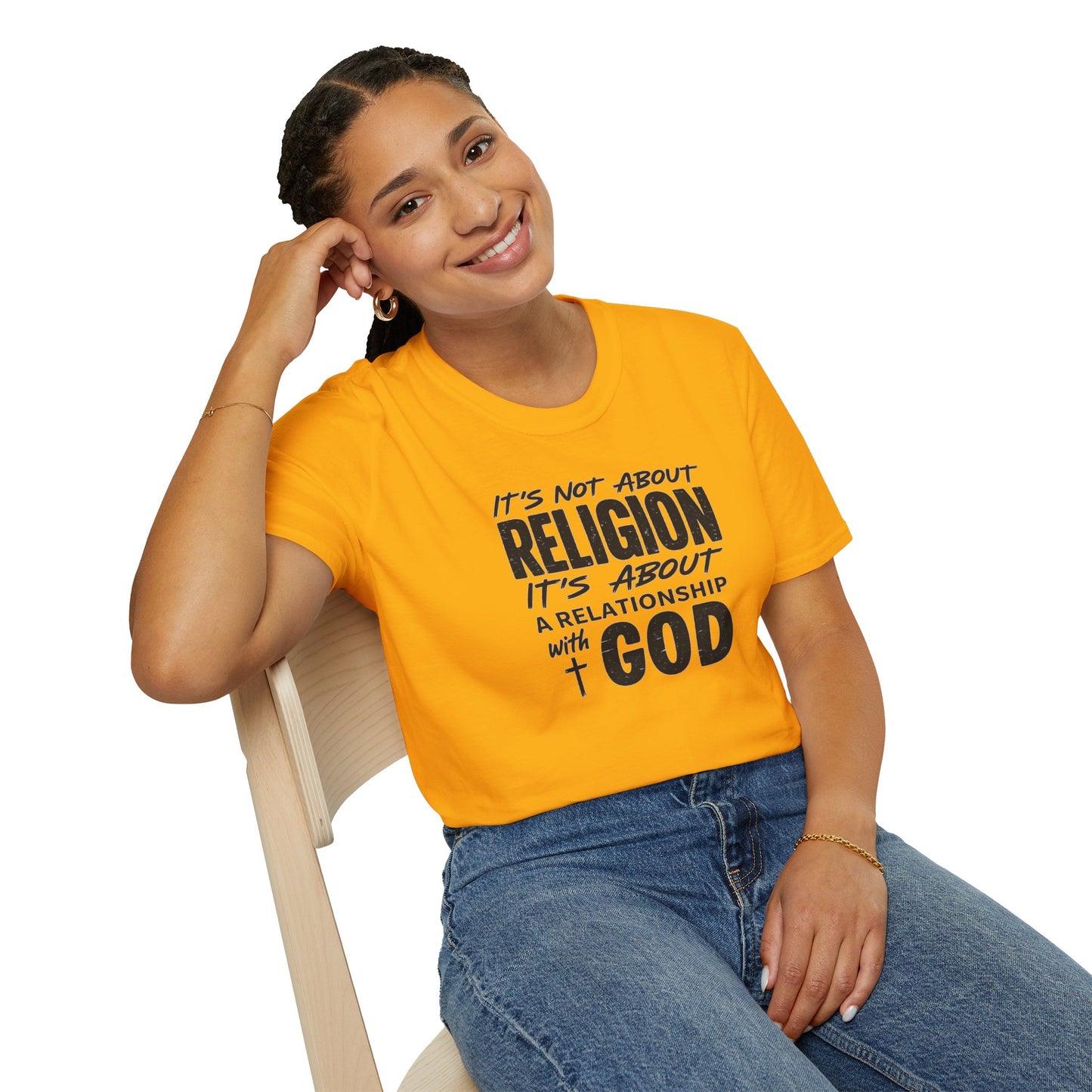 It's Not About Religion, It's About a Relationship with God - Christian Message T-Shirt
