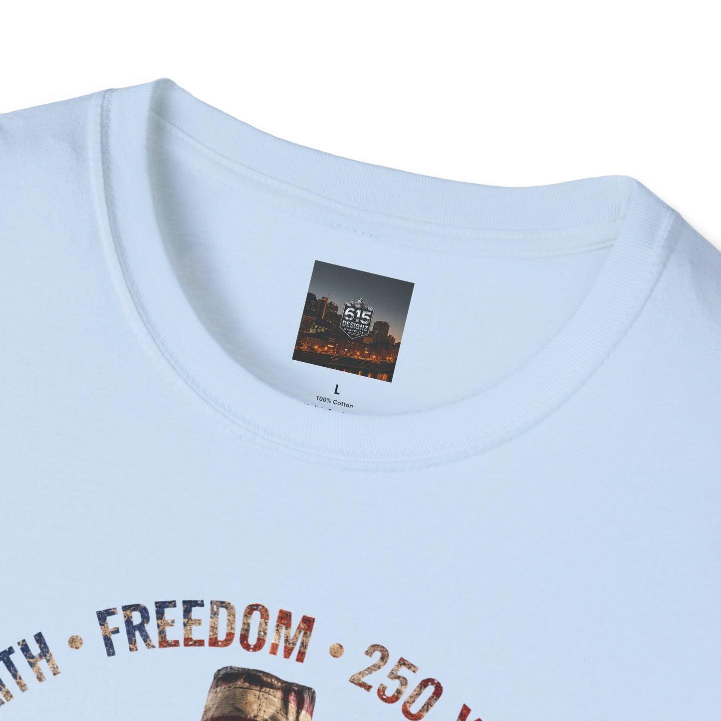 #250 Faith • Freedom 250 Years American Flag Cross & Eagle 1776-2026 T-Shirt