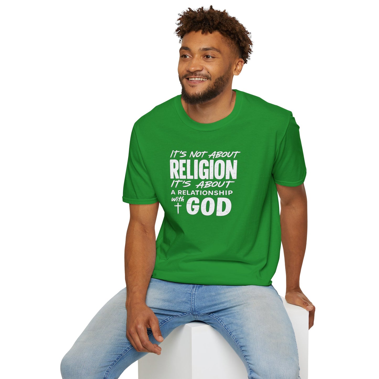It's Not About Religion, It's About a Relationship with God - Christian Message T-Shirt