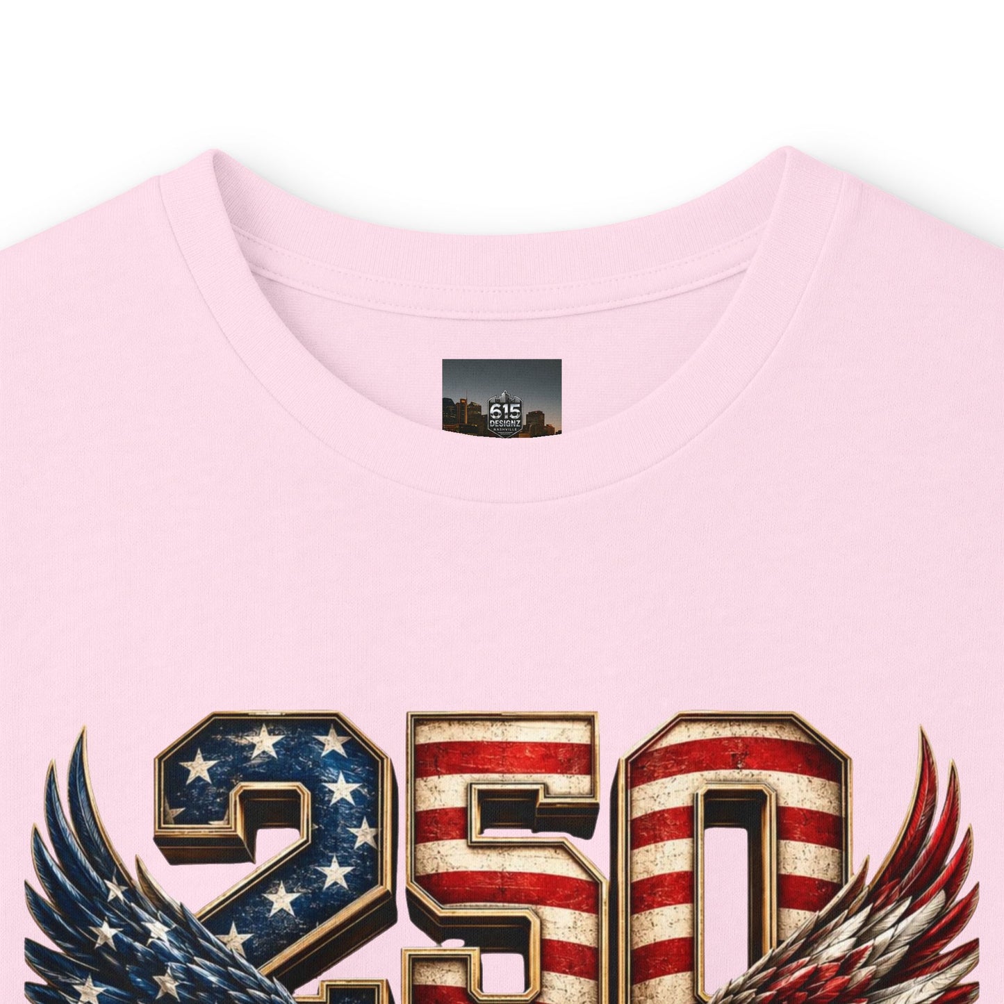 #250 250 Years of Freedom Eagle Patriotic American Flag Anniversary (1776–2026) Long Sleeve Tee