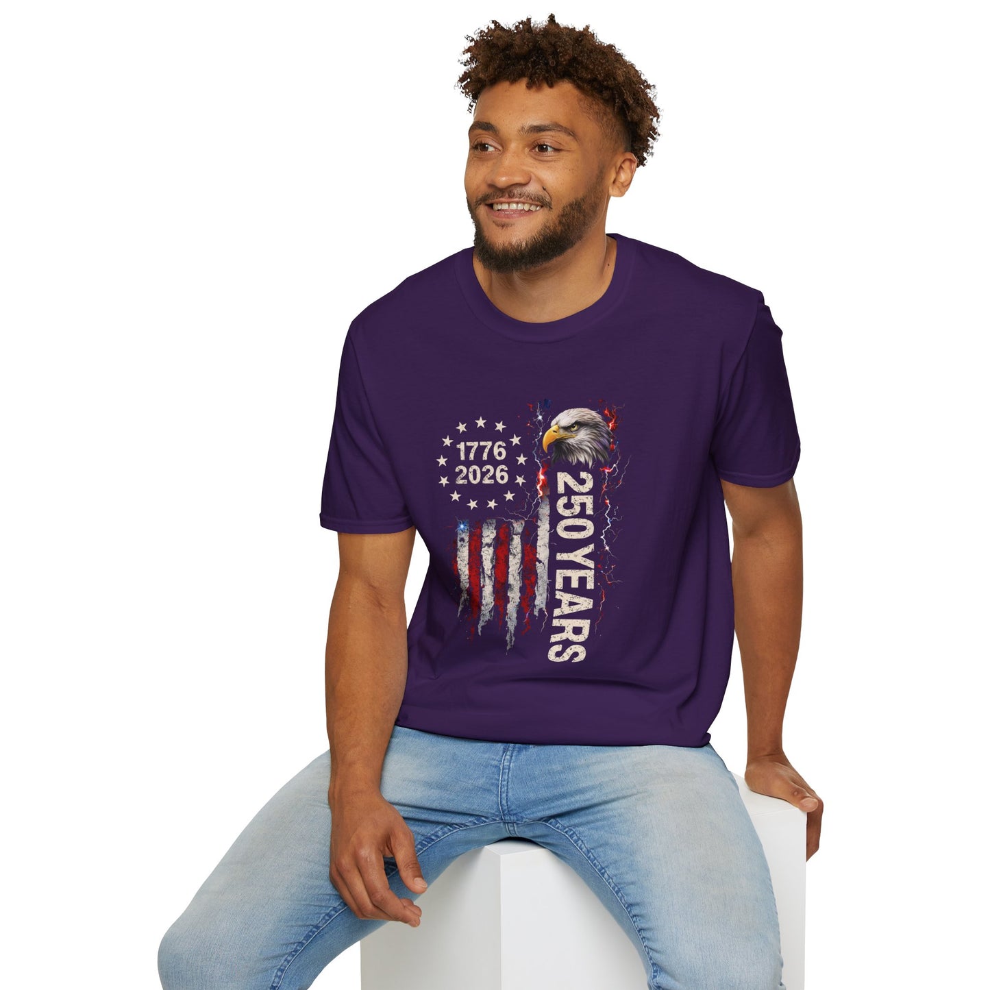 #250 1776-2026 250 Years USA Bicentennial Eagle T-Shirt