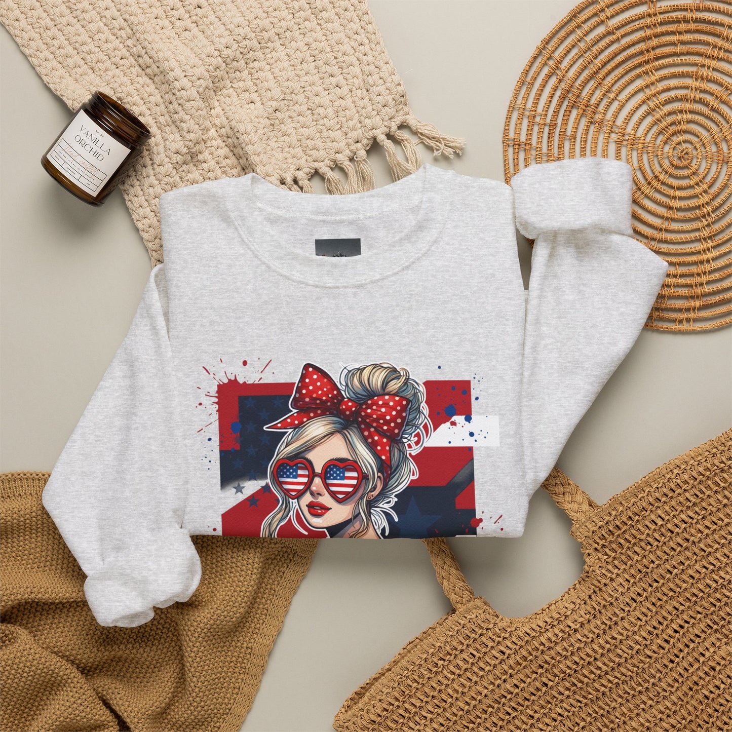 #250 All American Girl Patriotic Sweatshirt