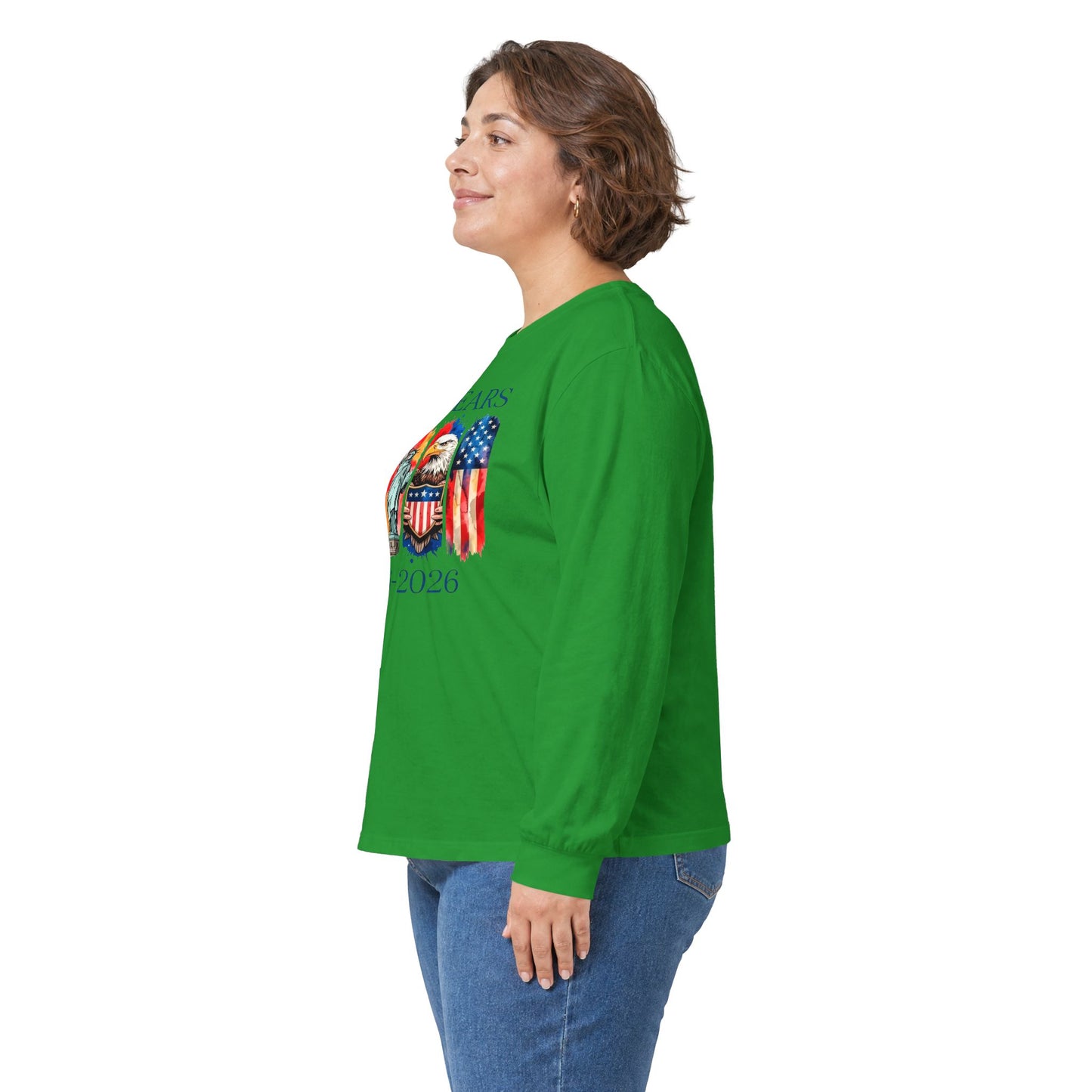 #250 250 Years American History Celebration 1776–2026 Patriotic Long Sleeve Tee