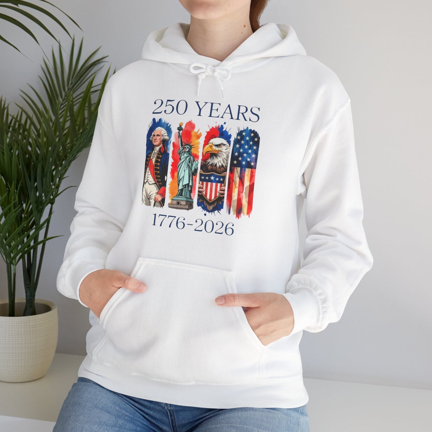 #250 250 Years American History Celebration 1776–2026 Patriotic Hoodie