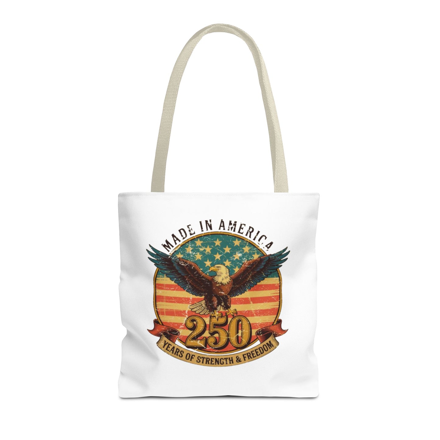 #250 Made in America Eagle 250th Anniversary Patriotic Tote Bag