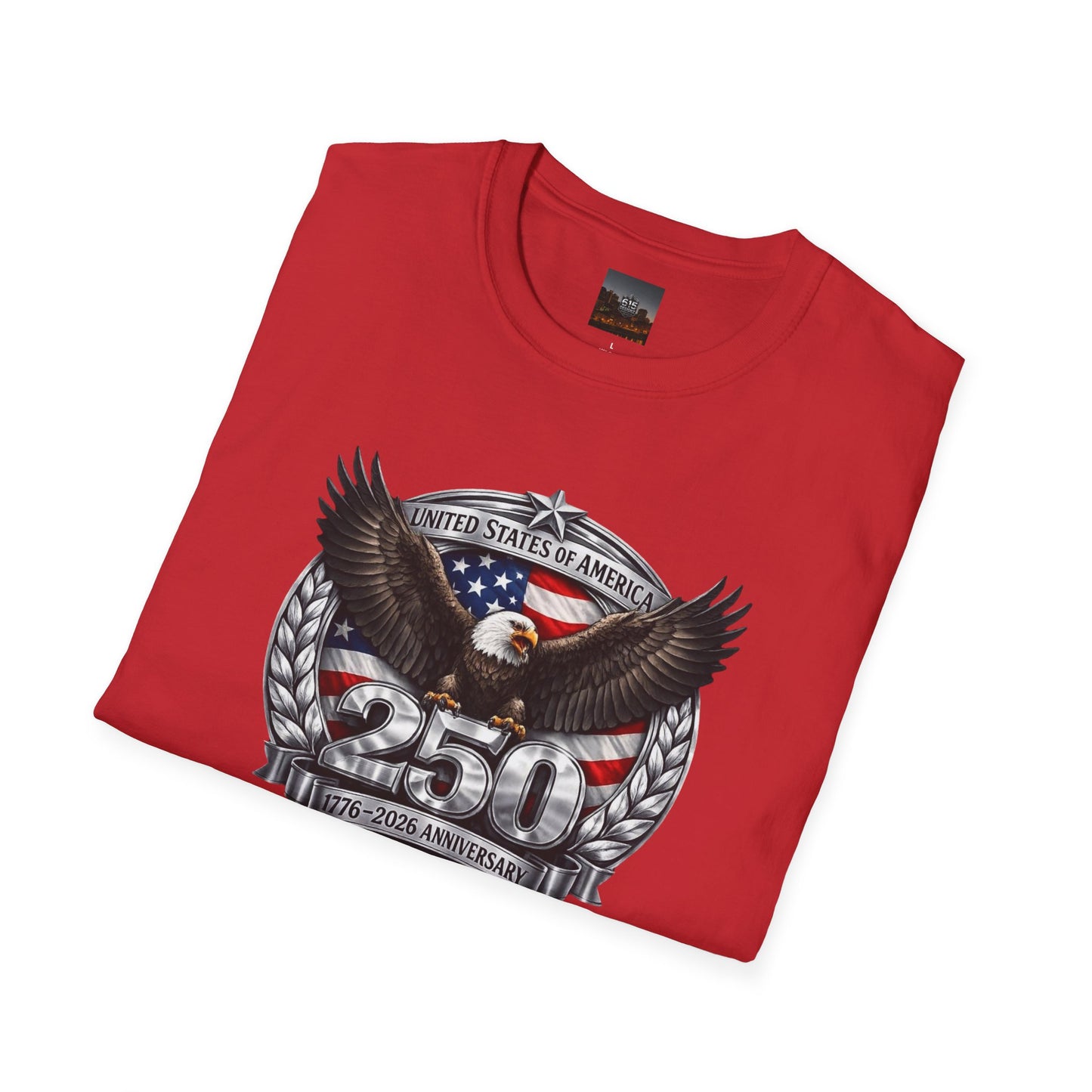 #250 Patriotic Bald Eagle 250 United States Emblem T-Shirt