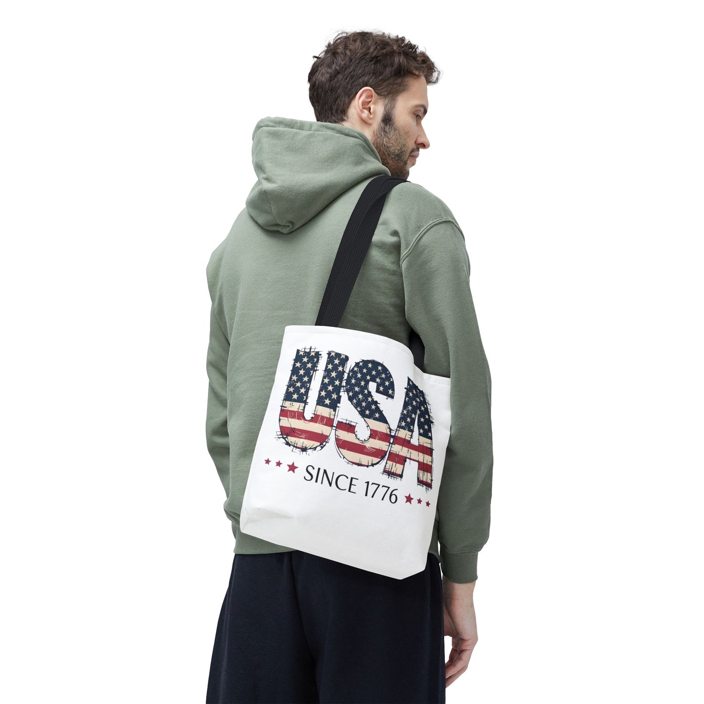 #250 USA Flag "USA Since 1776" Patriotic Tote Bag