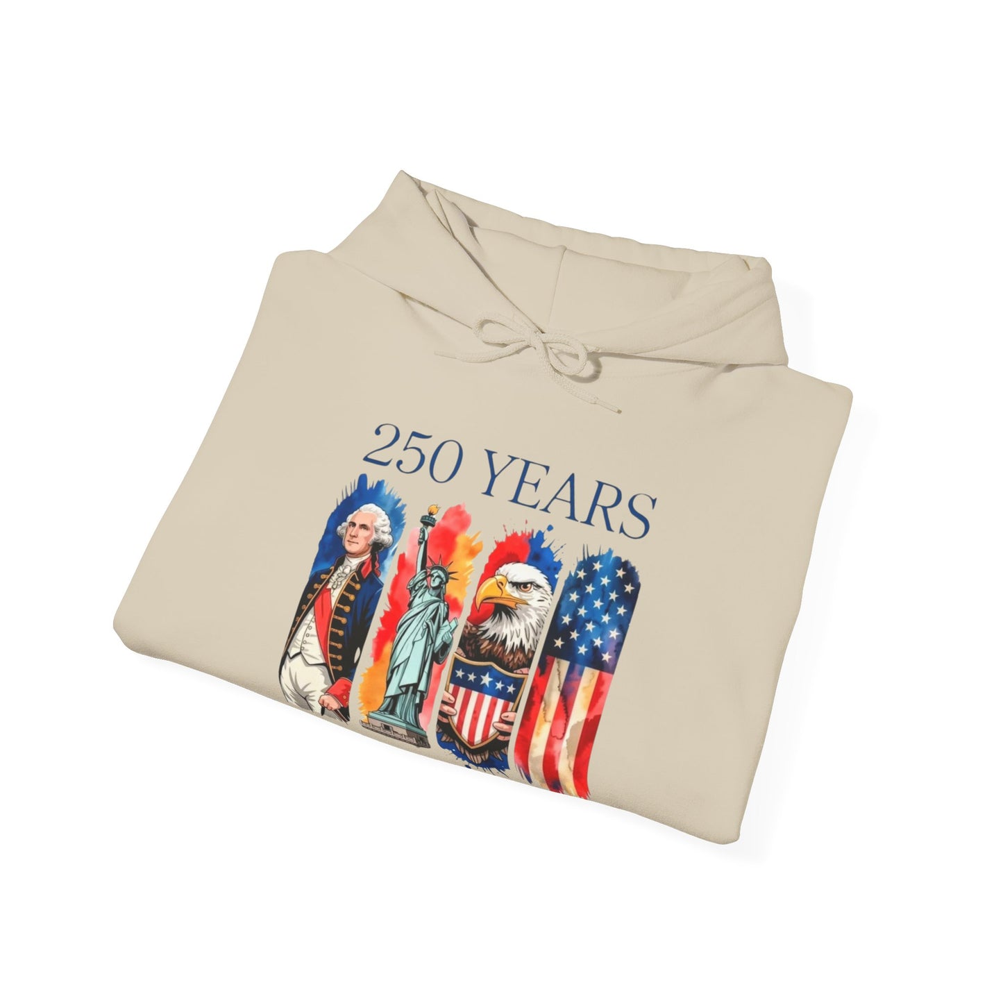 #250 250 Years American History Celebration 1776–2026 Patriotic Hoodie